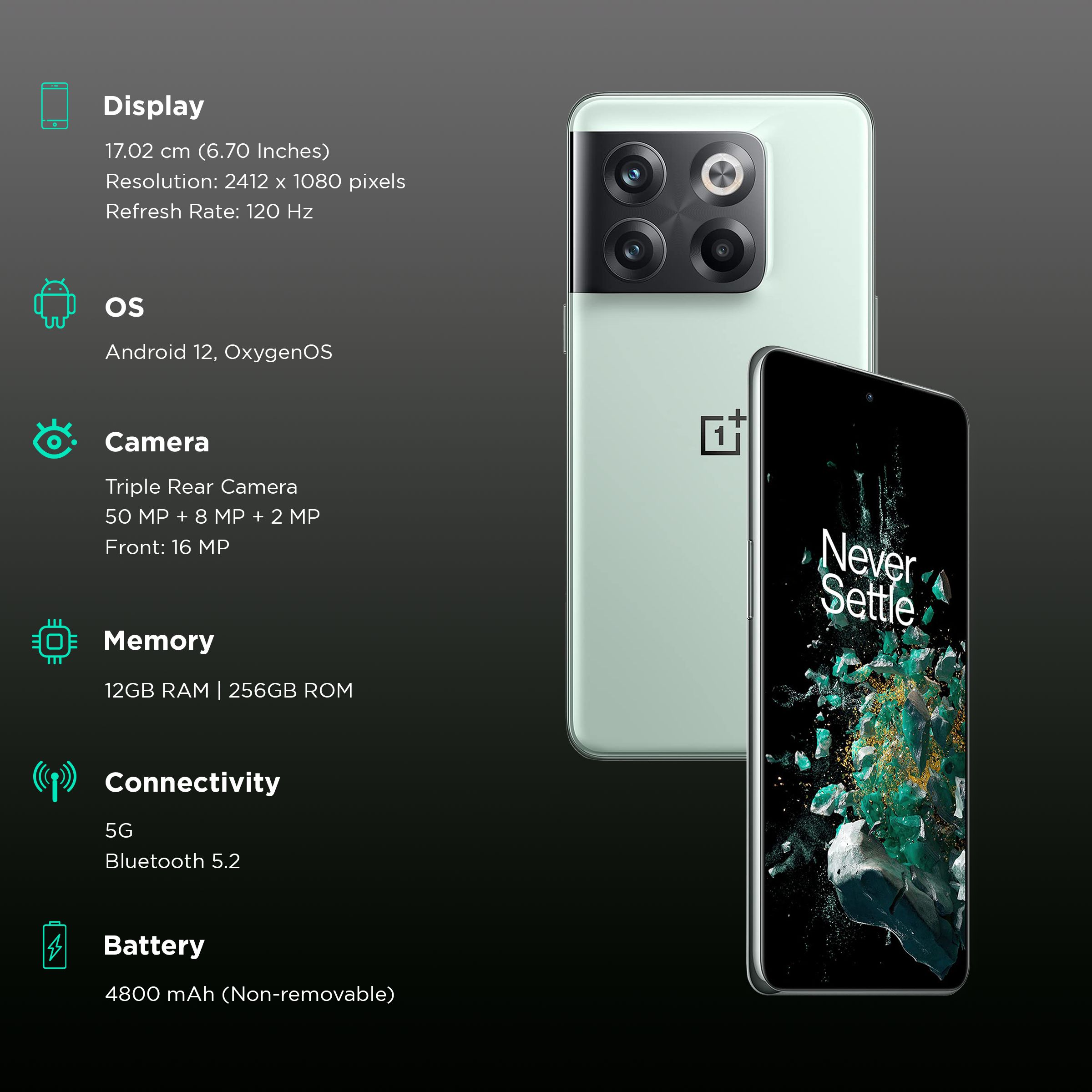 OnePlus 10T 5G (12GB RAM, 256GB, Jade Green) OnePlus 10T 5G (12GB RAM, 256GB, Jade Green)_3