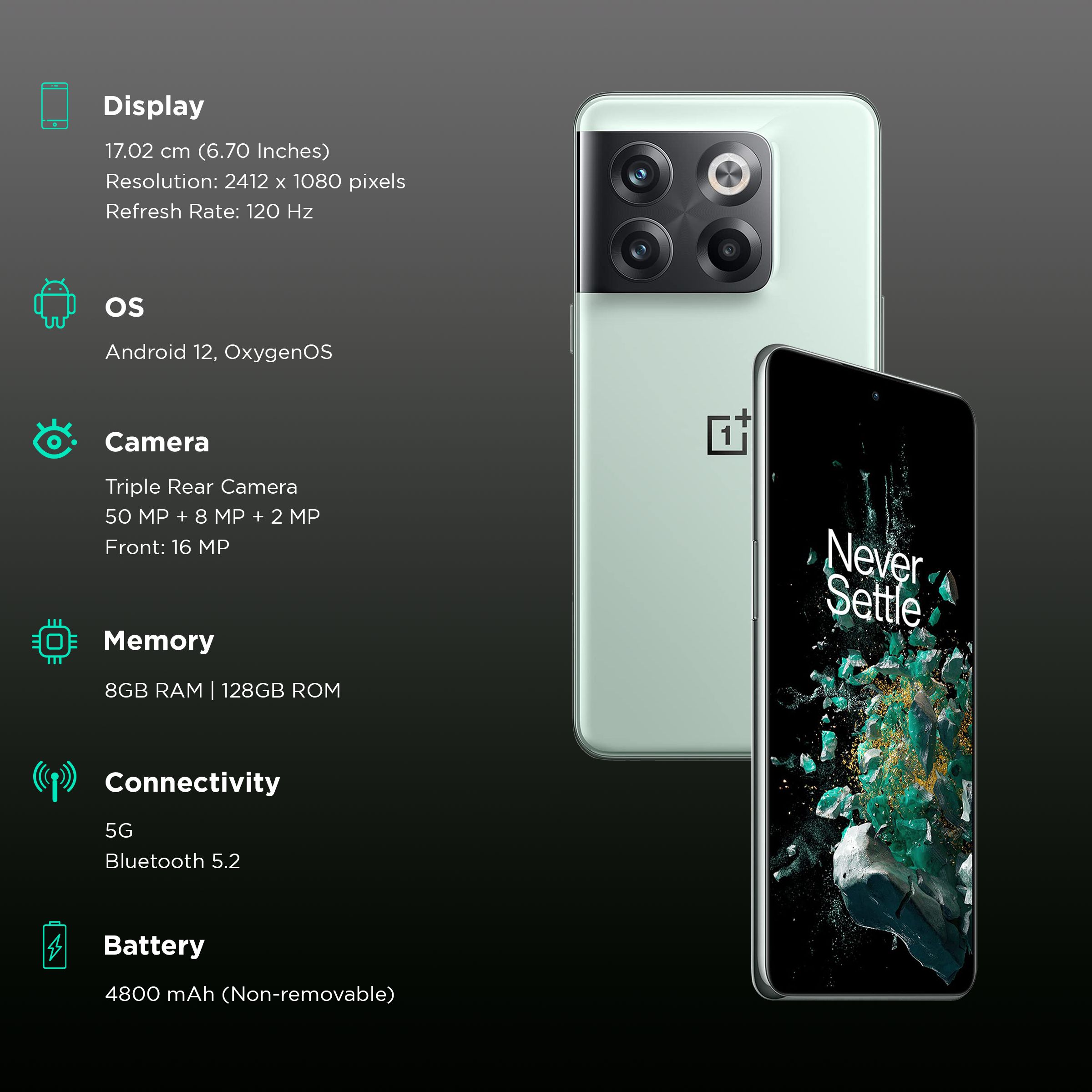 OnePlus 10T 5G (8GB RAM, 128GB, Jade Green) OnePlus 10T 5G (8GB RAM, 128GB, Jade Green)_3