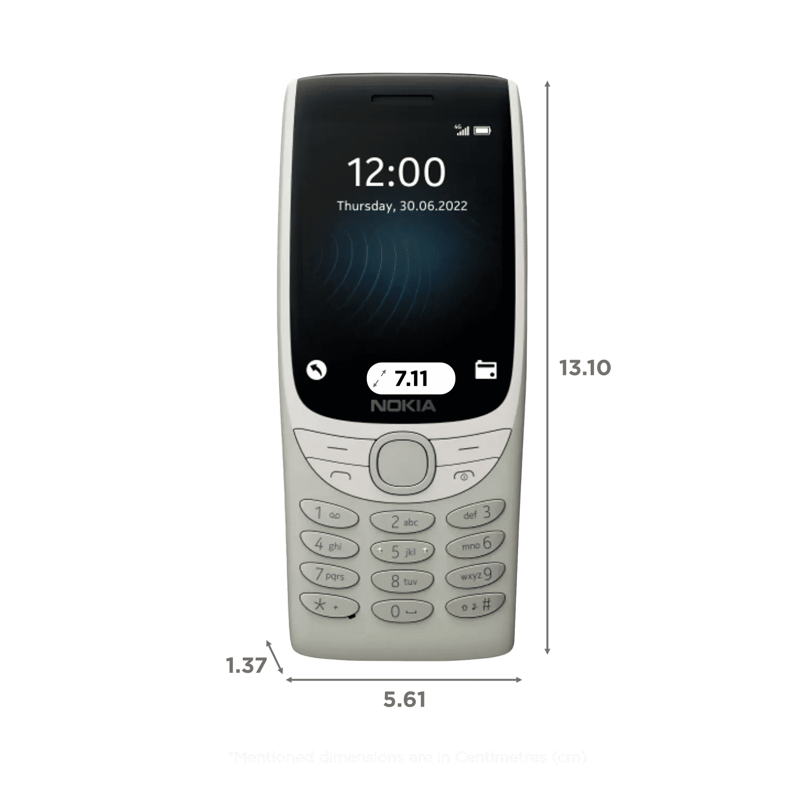 NOKIA 8210 4G (128MB, Dual SIM, Rear Camera, Sand) NOKIA 8210 4G (128MB, Dual SIM, Rear Camera, Sand)_2