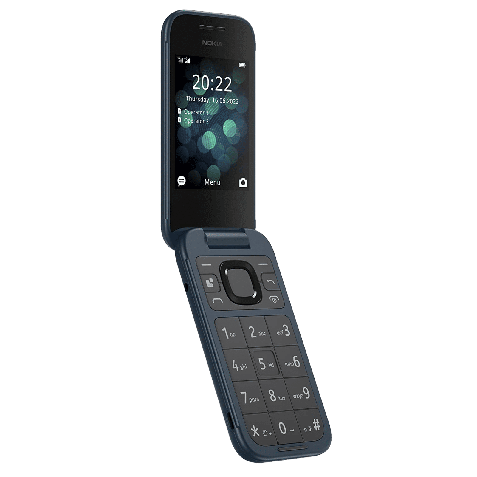 NOKIA 2660 Flip (128MB, Dual SIM, Rear Camera, Blue)_1