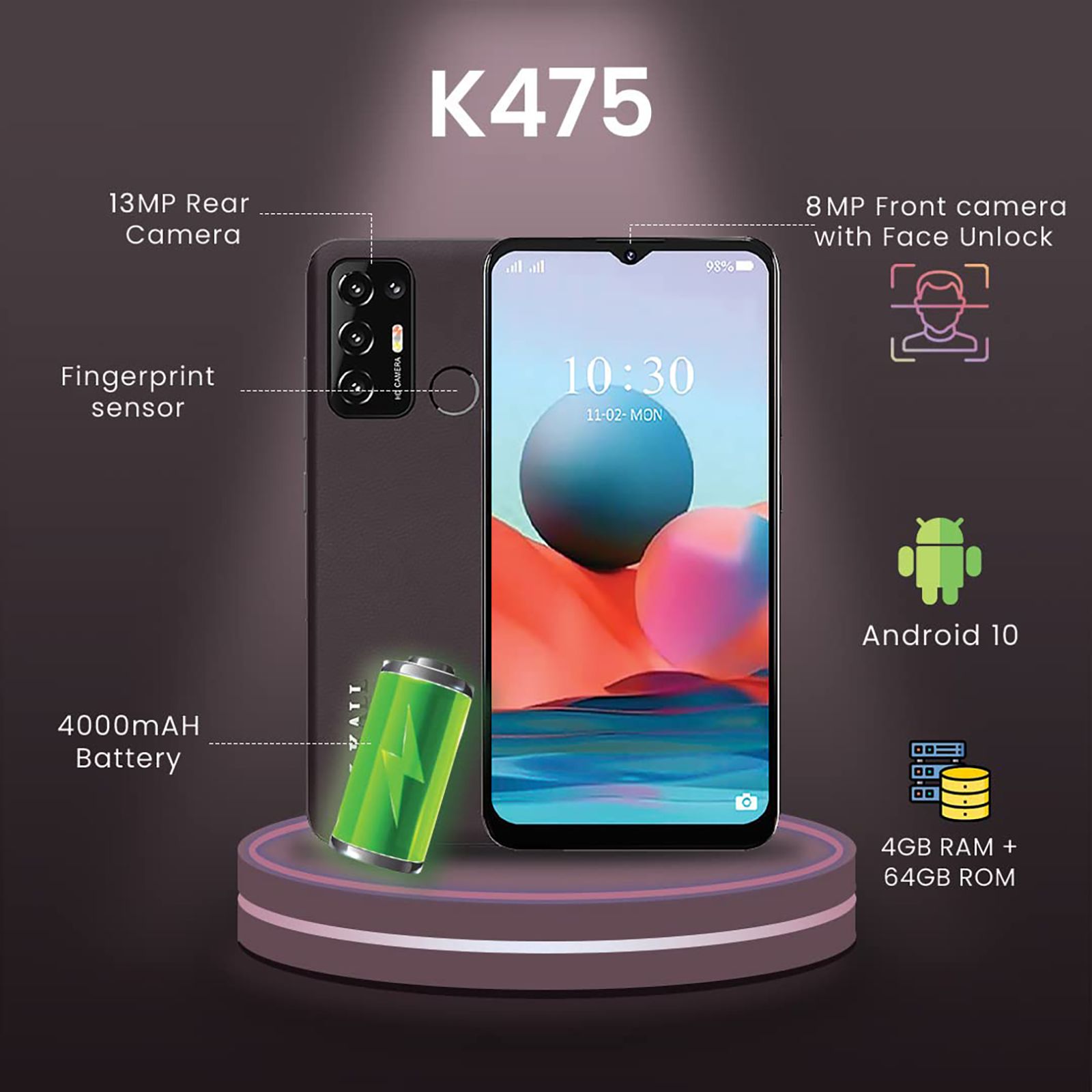 I KALL K475 (4GB RAM, 64GB, Tarnish) I KALL K475 (4GB RAM, 64GB, Tarnish)_10