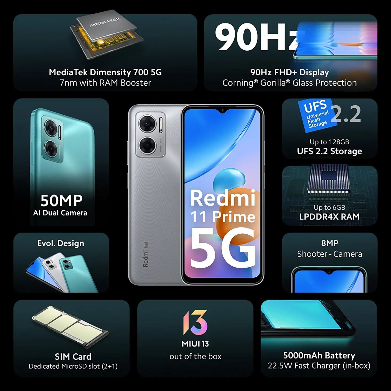 Redmi 11 Prime 5G (6GB RAM, 128GB, Chrome Silver) Redmi 11 Prime 5G (6GB RAM, 128GB, Chrome Silver)_8
