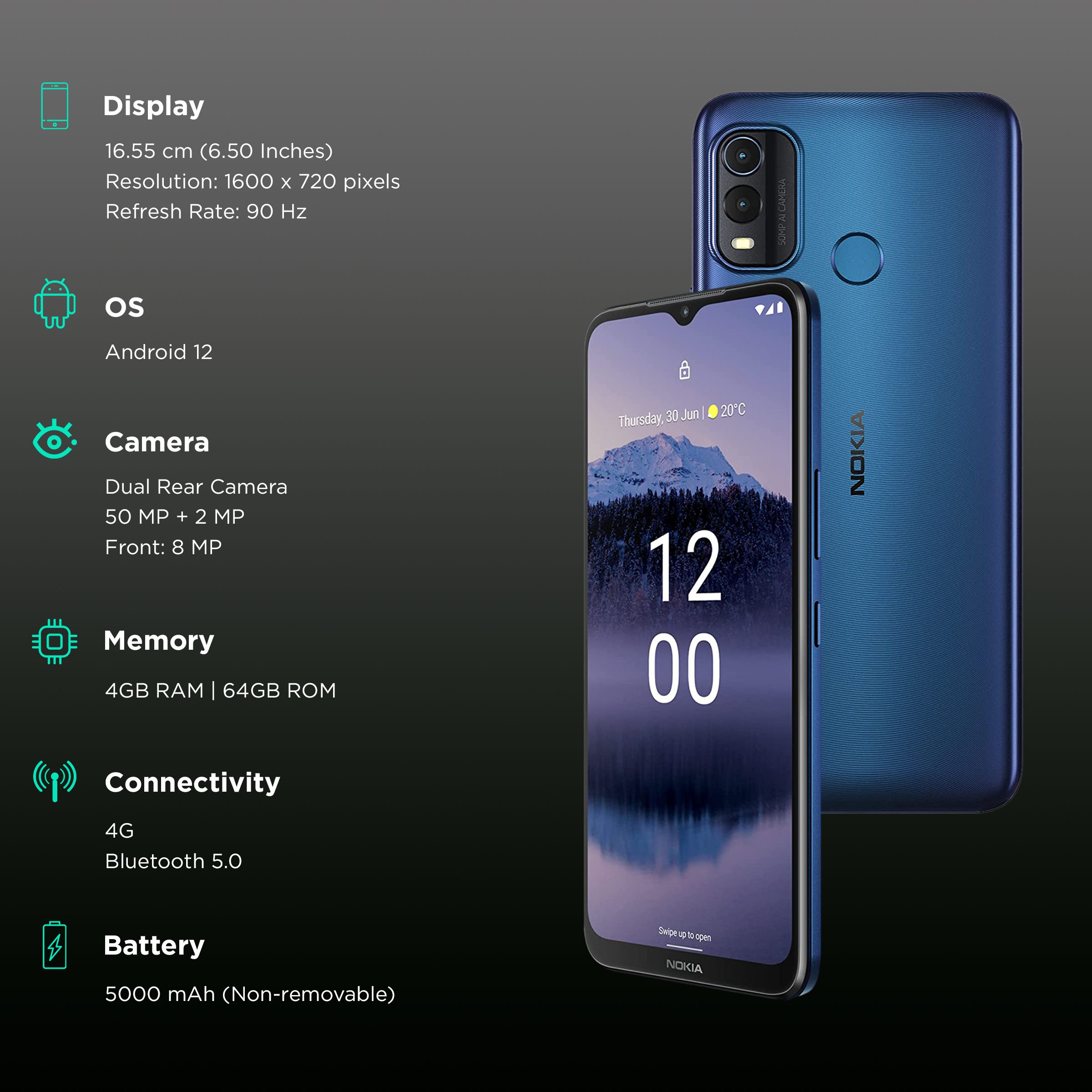 NOKIA G11 (4GB RAM, 64GB, Lake Blue)_3