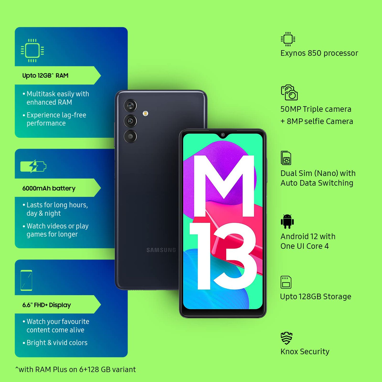 SAMSUNG Galaxy M13 5G (6GB RAM, 128GB, Midnight Blue)_12