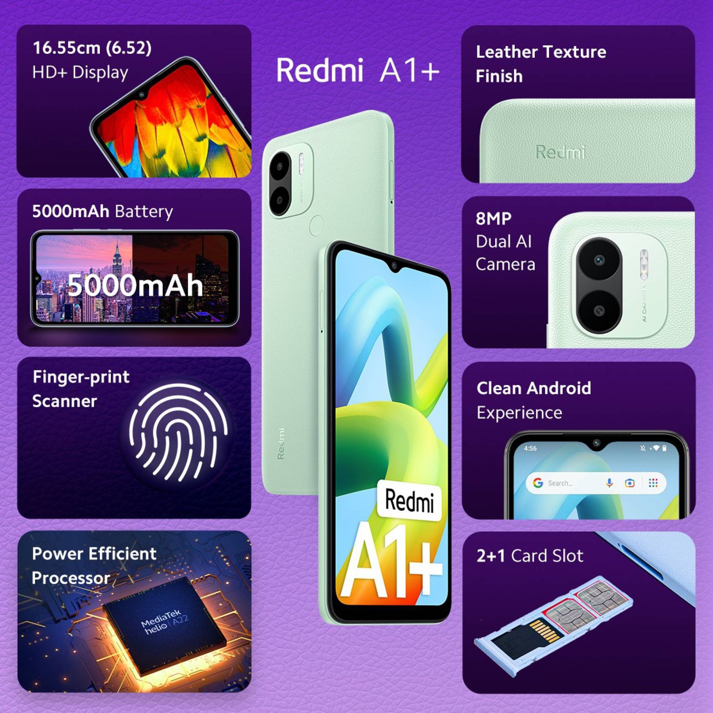 Redmi A1+ (2GB RAM, 32GB, Light Green) Redmi A1+ (2GB RAM, 32GB, Light Green)_9