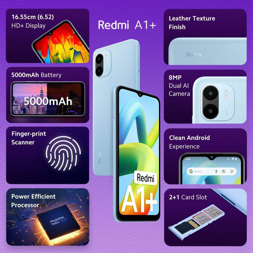 Redmi A1+ (3GB RAM, 32GB, Light Blue)_9