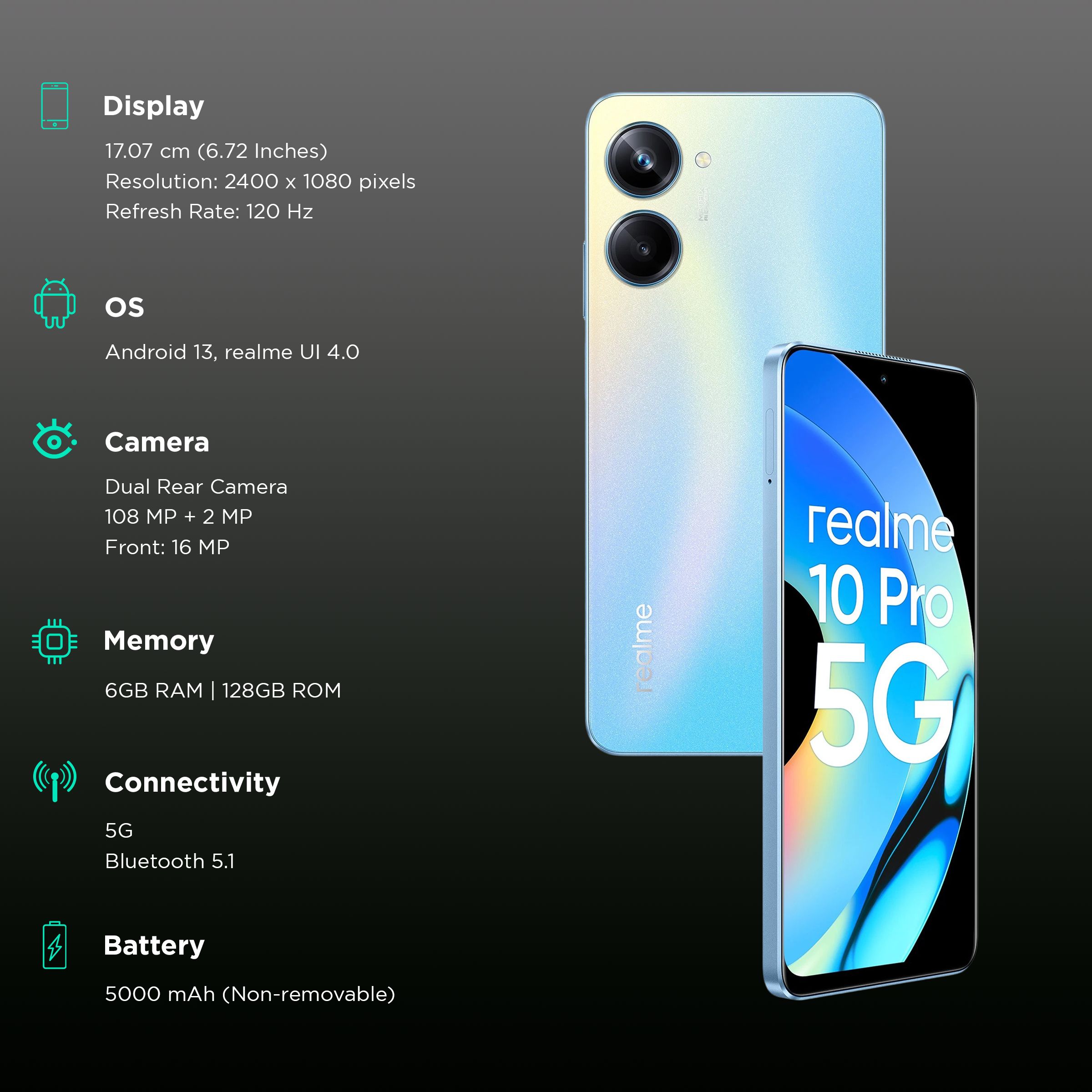 realme 10 Pro 5G (6GB RAM, 128GB, Nebula Blue) realme 10 Pro 5G (6GB RAM, 128GB, Nebula Blue)_3