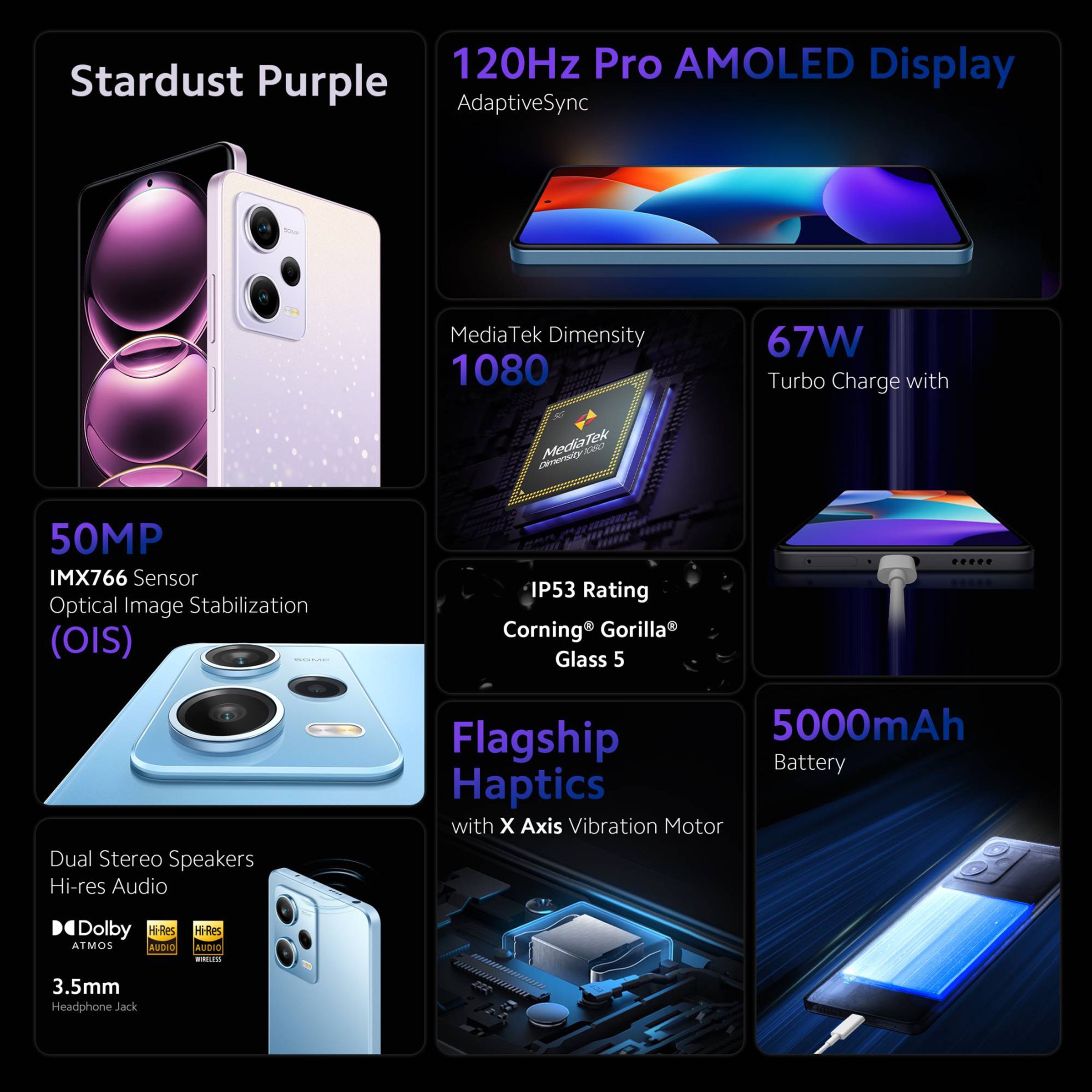 Redmi Note 12 Pro 5G (6GB RAM, 128GB, Stardust Purple) Redmi Note 12 Pro 5G (6GB RAM, 128GB, Stardust Purple)_13