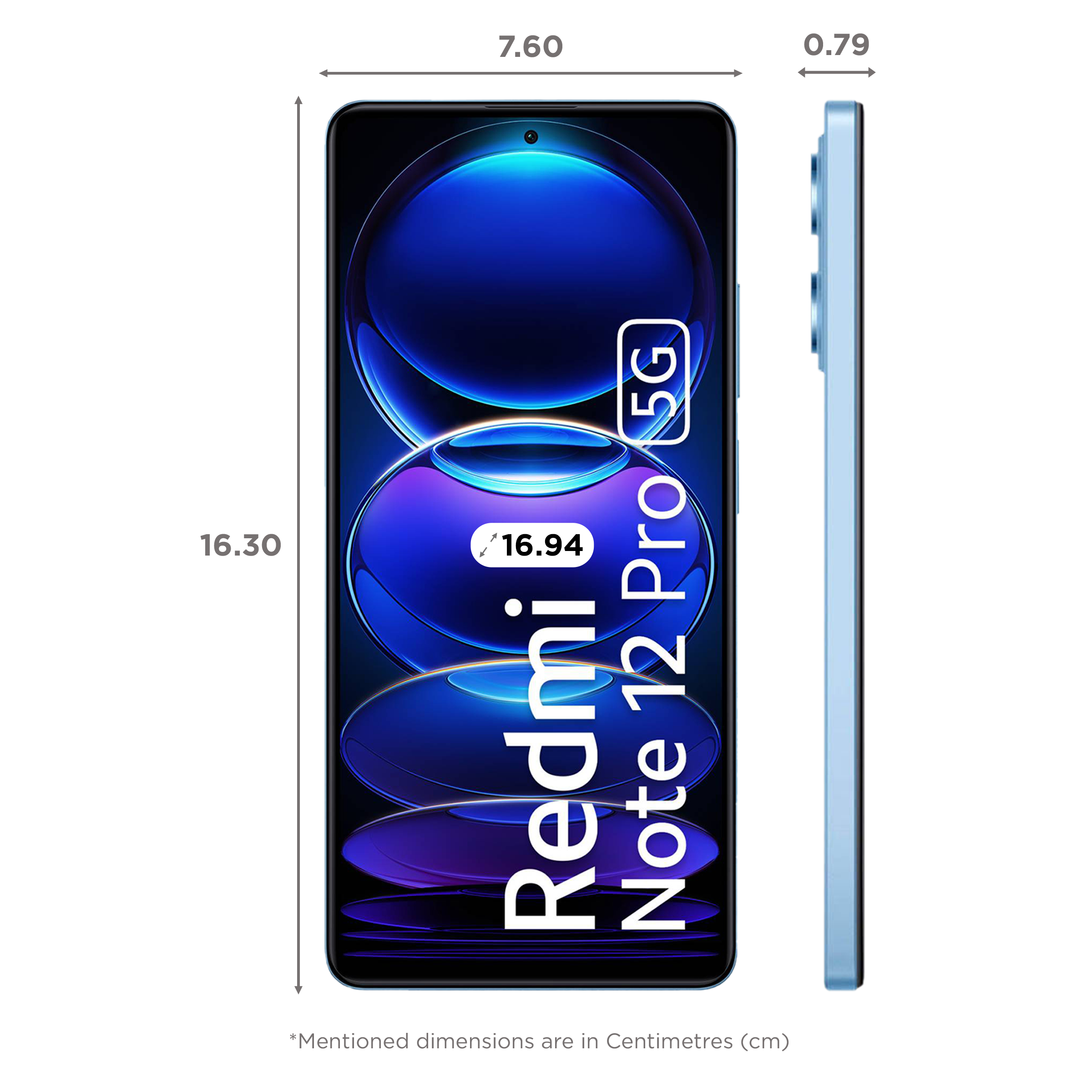 Redmi Note 12 Pro 5G (8GB RAM, 128GB, Frosted Blue)_2