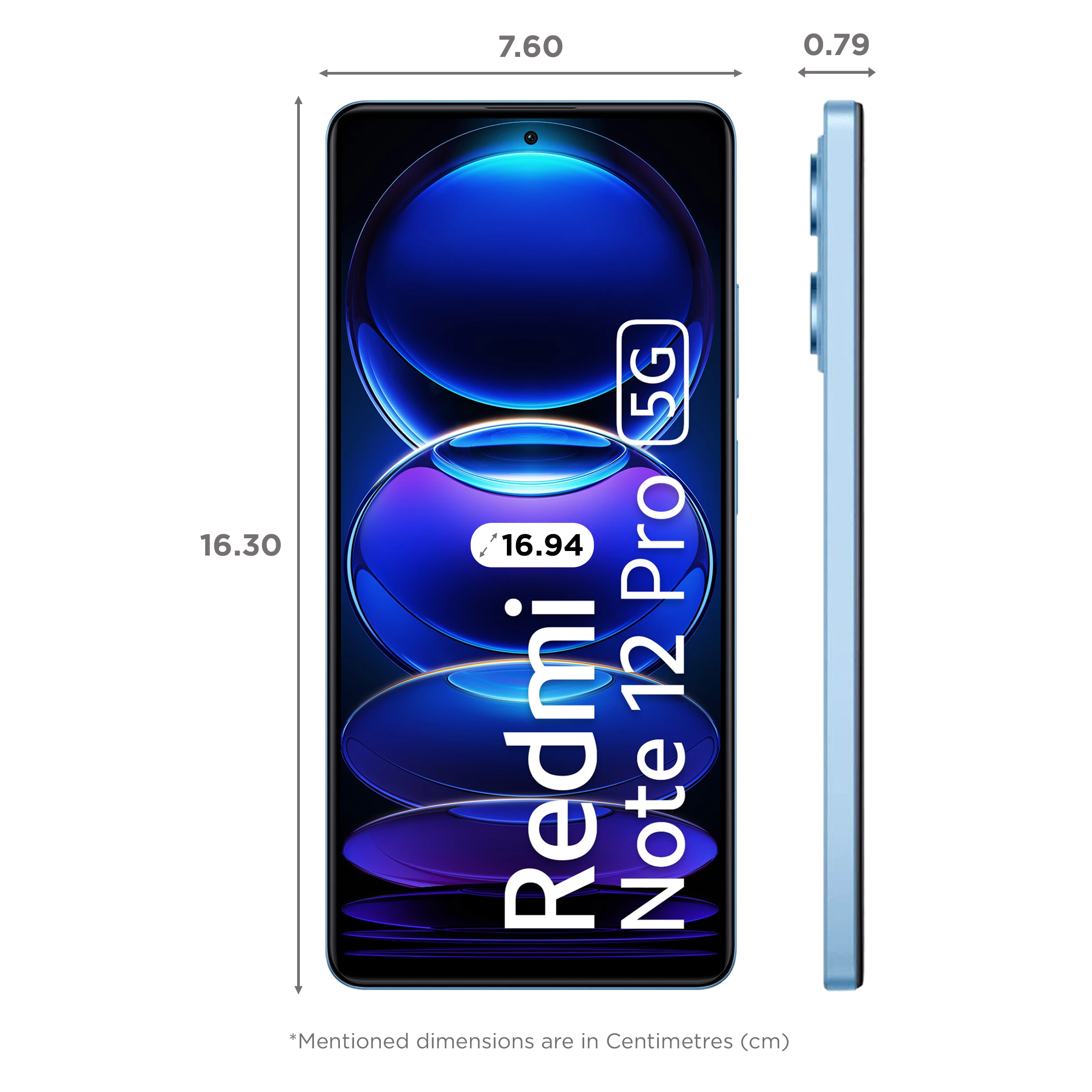 Redmi Note 12 Pro 5G (8GB RAM, 256GB, Frosted Blue) Redmi Note 12 Pro 5G (8GB RAM, 256GB, Frosted Blue)_2