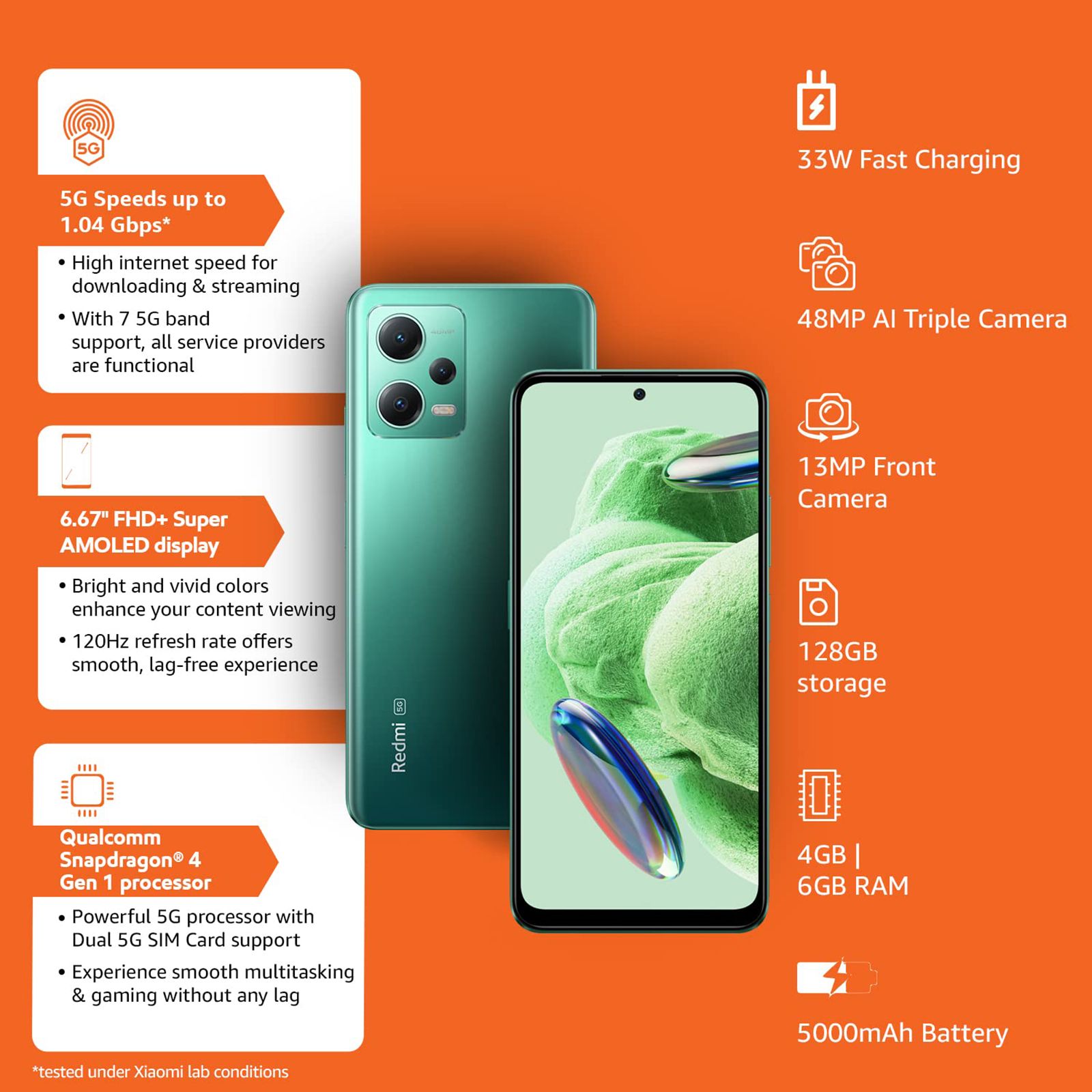 Redmi Note 12 5G (6GB RAM, 128GB, Frosted Green) Redmi Note 12 5G (6GB RAM, 128GB, Frosted Green)_7
