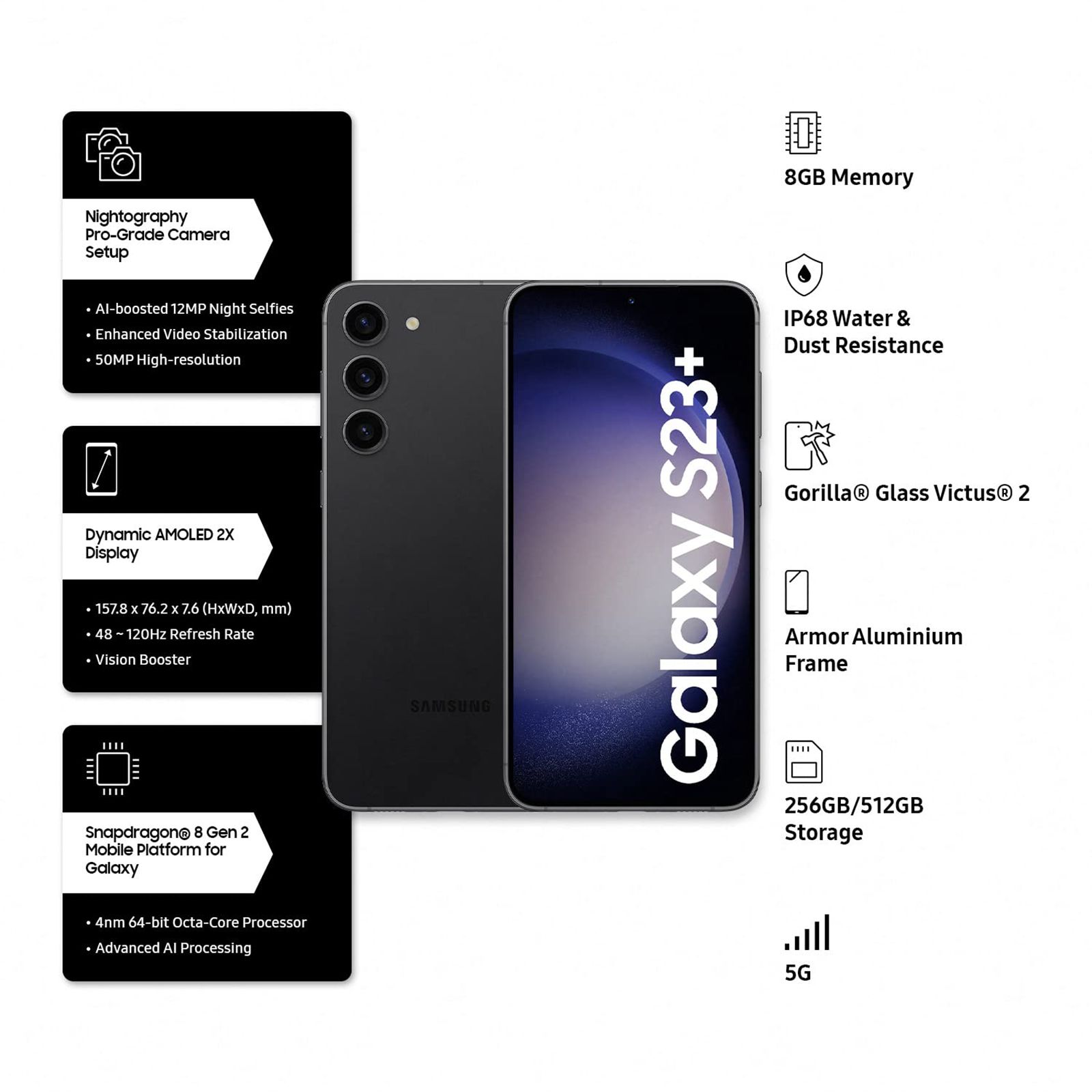SAMSUNG Galaxy S23 Plus 5G (8GB RAM, 256GB, Phantom Black)_11