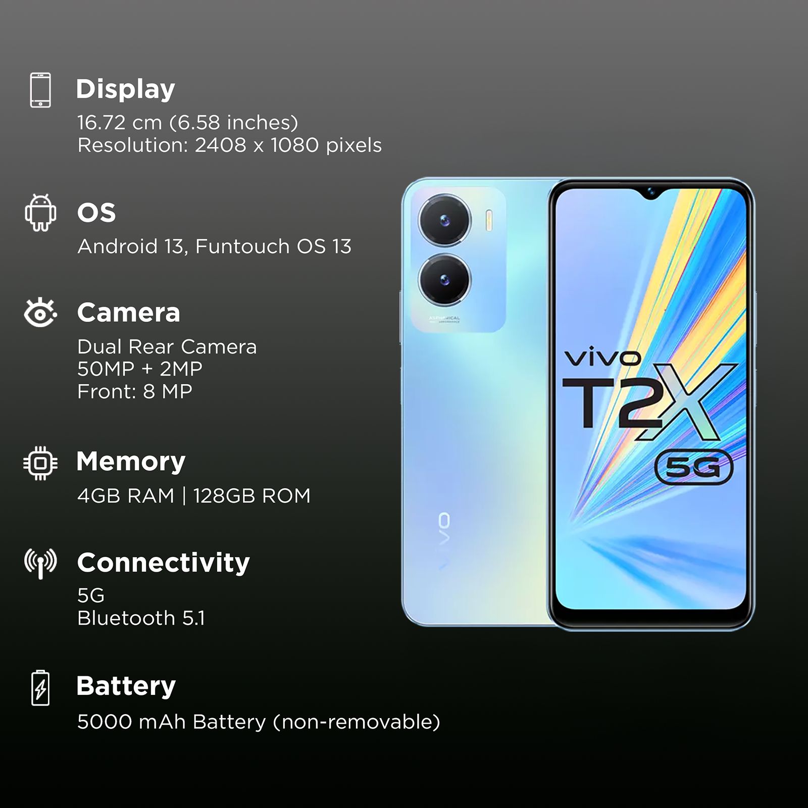 vivo T2x 5G (4GB RAM, 128GB, Marine Blue) vivo T2x 5G (4GB RAM, 128GB, Marine Blue)_3