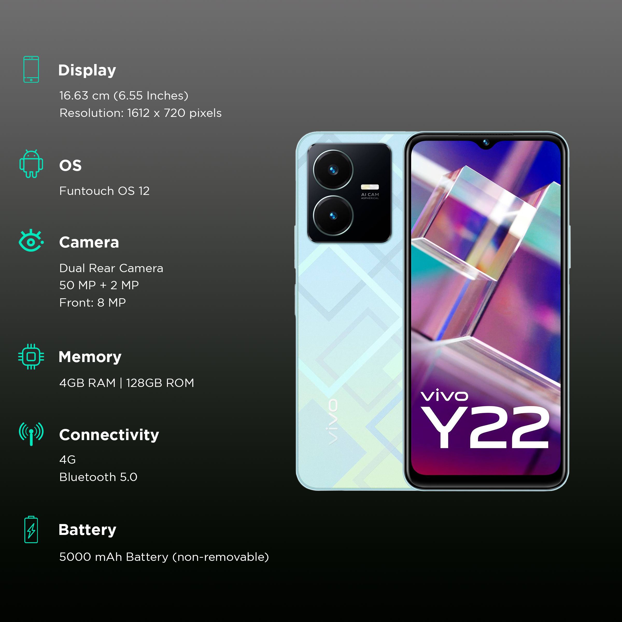 vivo Y22 (4GB RAM, 128GB, Metaverse Green)_2