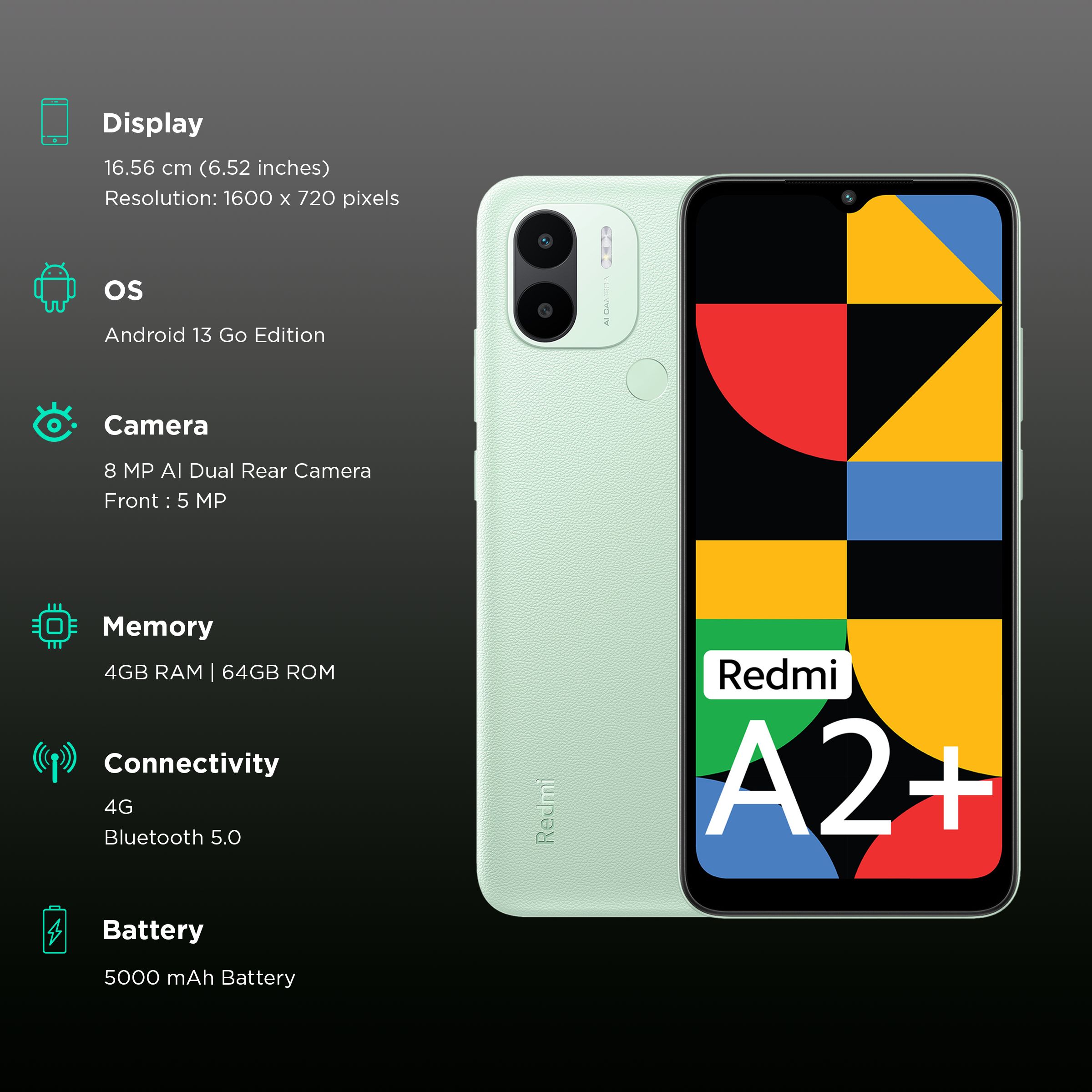 Redmi A2+ (4GB RAM, 64GB, Sea Green)_3