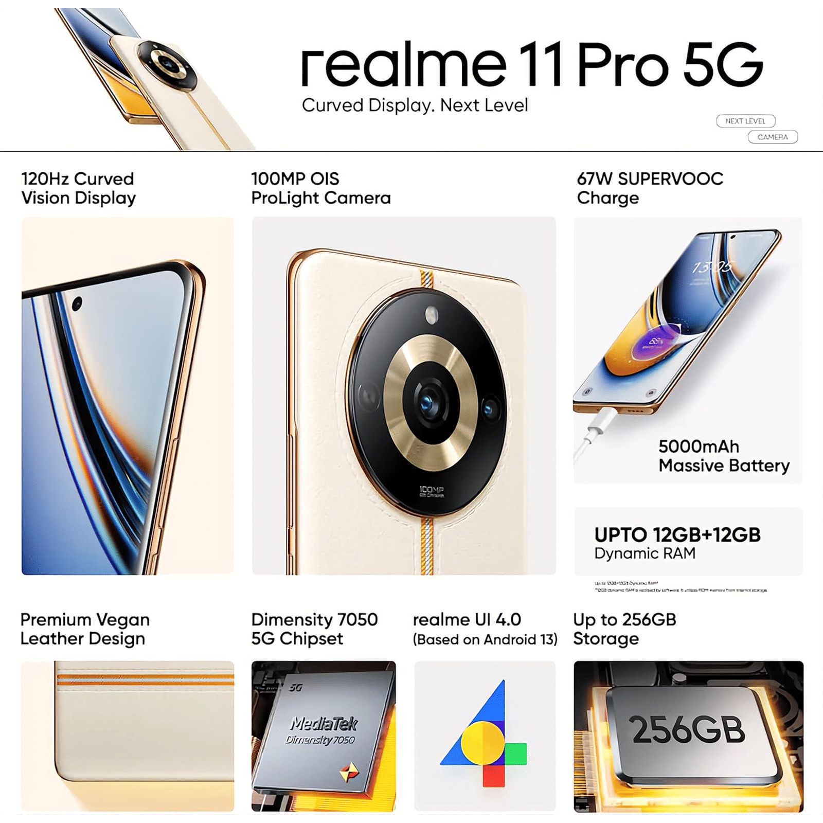 realme 11 Pro 5G (12GB RAM, 256GB, Sunrise Beige) realme 11 Pro 5G (12GB RAM, 256GB, Sunrise Beige)_8