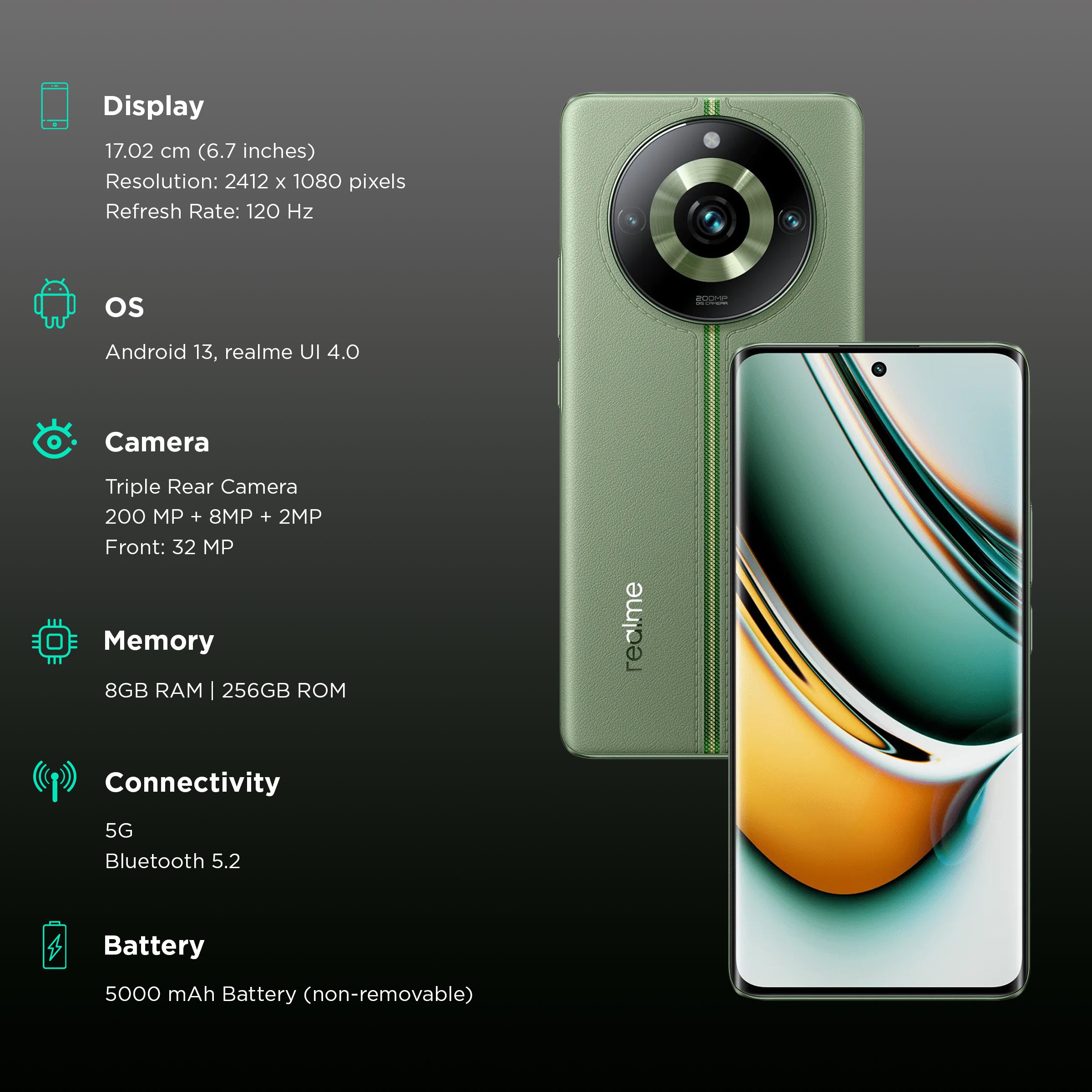 realme 11 Pro Plus 5G (8GB RAM, 256GB, Oasis Green)_3