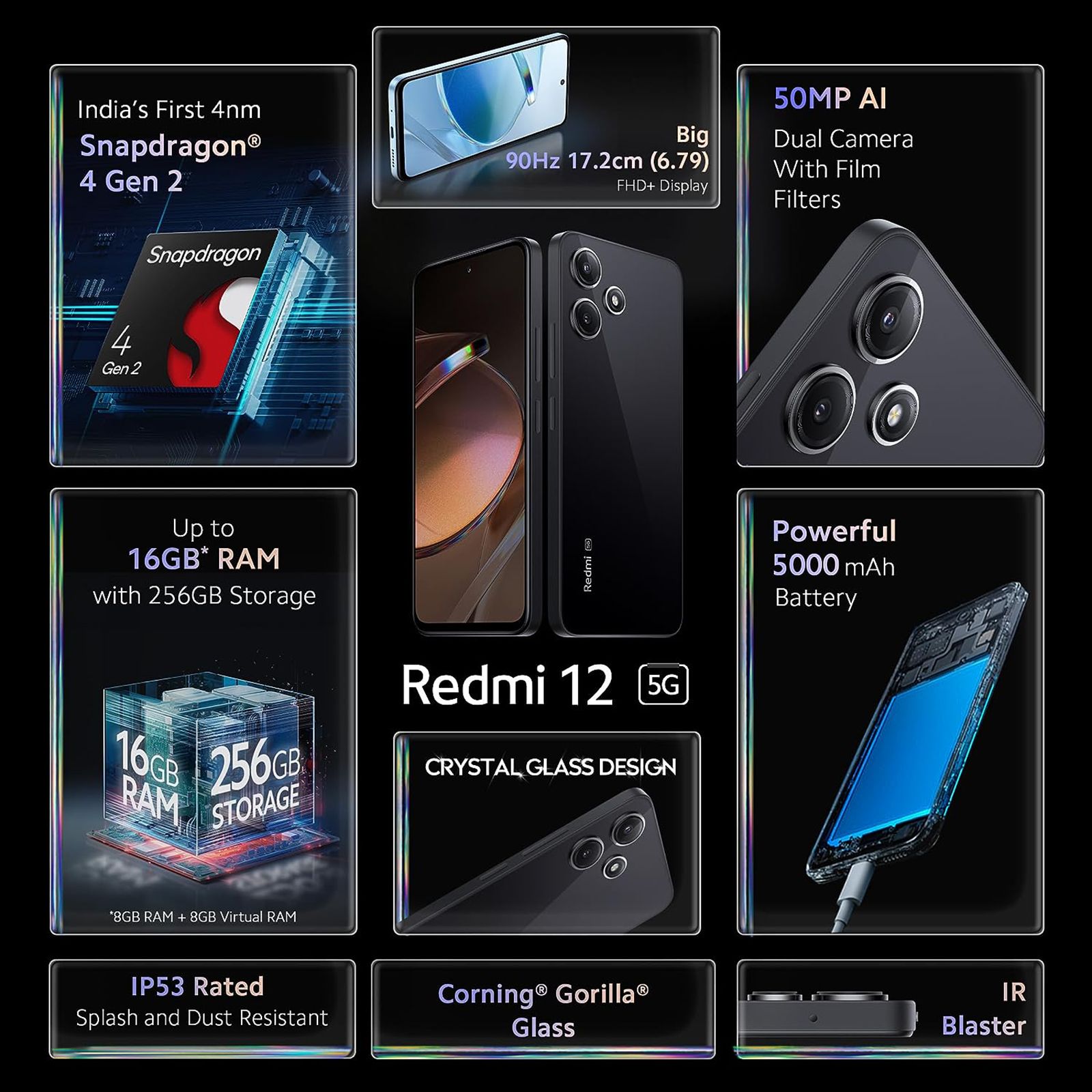 Redmi 12 5G (6GB RAM, 128GB, Jade Black)_9