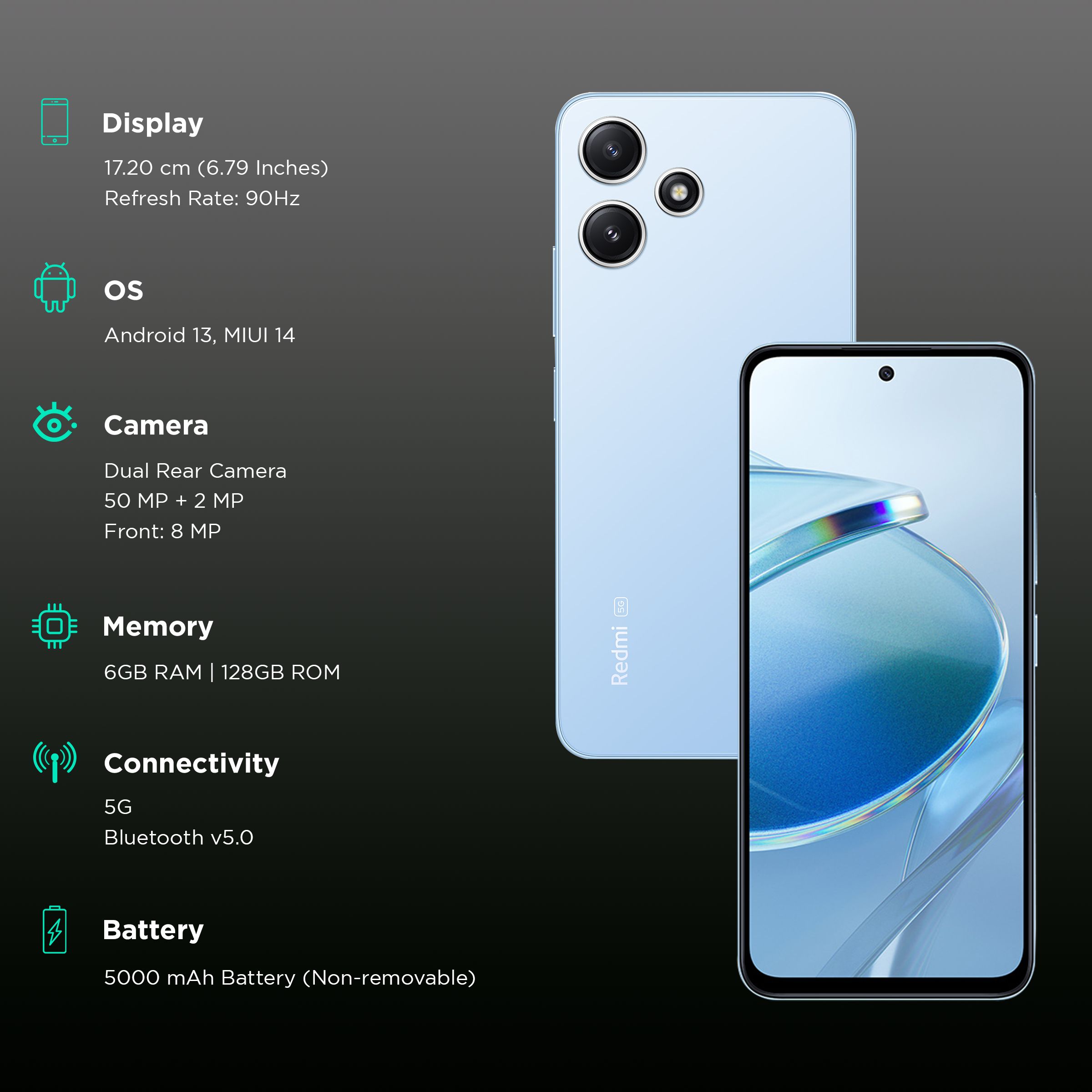 Redmi 12 5G (6GB RAM, 128GB, Pastel Blue)_3