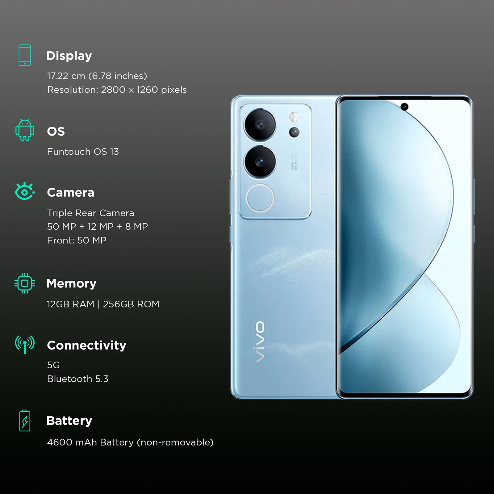 vivo V29 Pro 5G (12GB RAM, 256GB, Himalayan Blue) vivo V29 Pro 5G (12GB RAM, 256GB, Himalayan Blue)_3