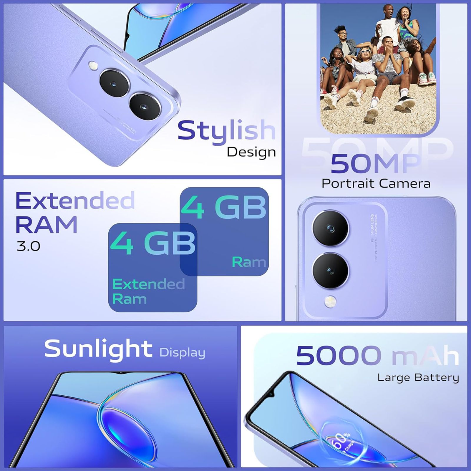vivo Y17s (4GB RAM, 128GB, Glitter Purple)_8