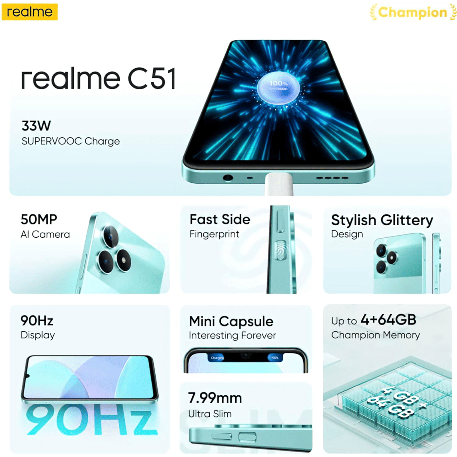 realme C51 (4GB RAM, 128GB, Mint Green) realme C51 (4GB RAM, 128GB, Mint Green)_9