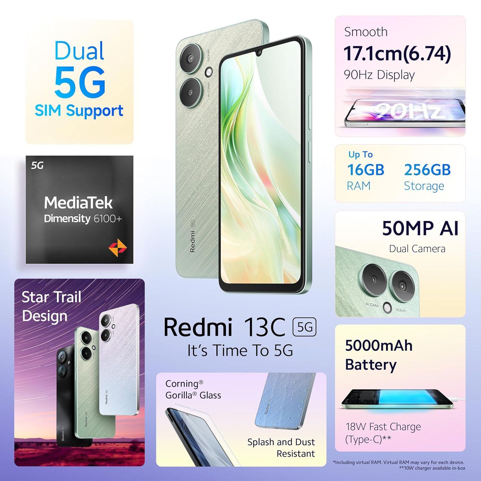 Redmi 13C 5G (4GB RAM, 128GB, Startrail Green) Redmi 13C 5G (4GB RAM, 128GB, Startrail Green)_10