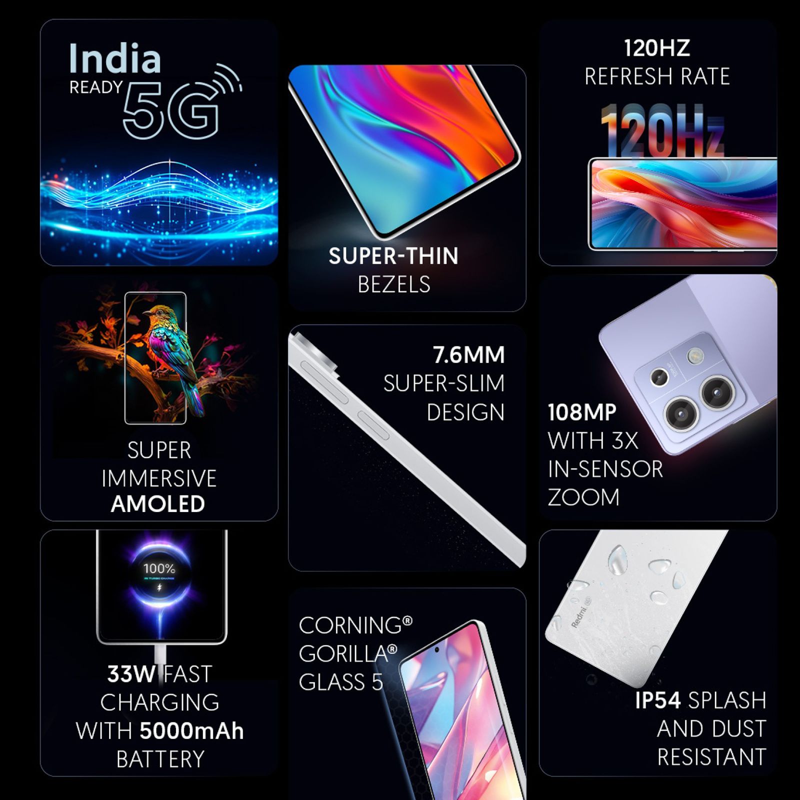 Redmi Note 13 5G (6GB RAM, 128GB, Stealth Black) Redmi Note 13 5G (6GB RAM, 128GB, Stealth Black)_11