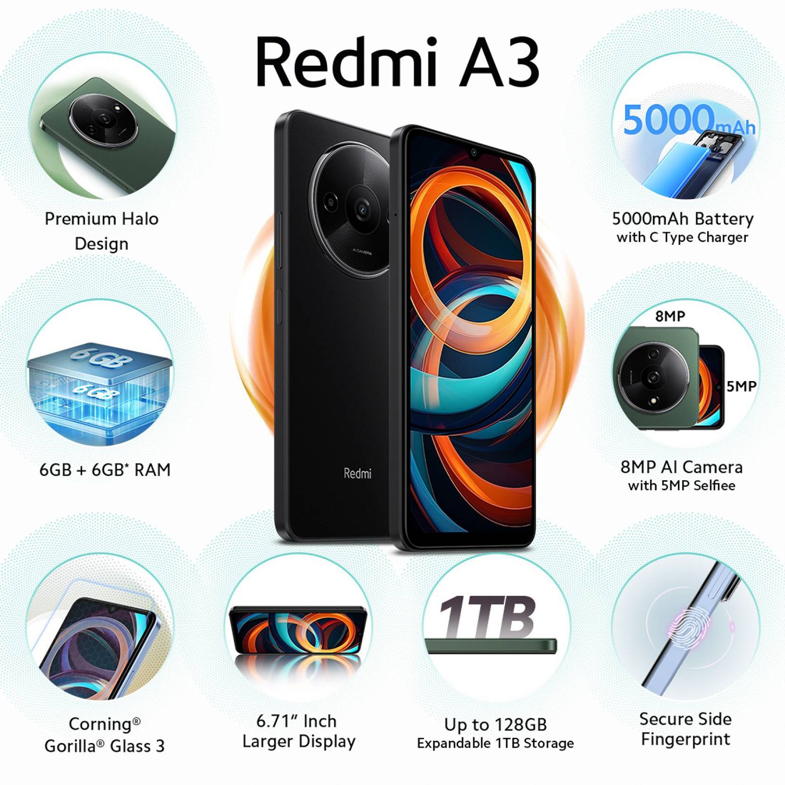 Redmi A3 (4GB RAM, 128GB, Midnight Black)_9