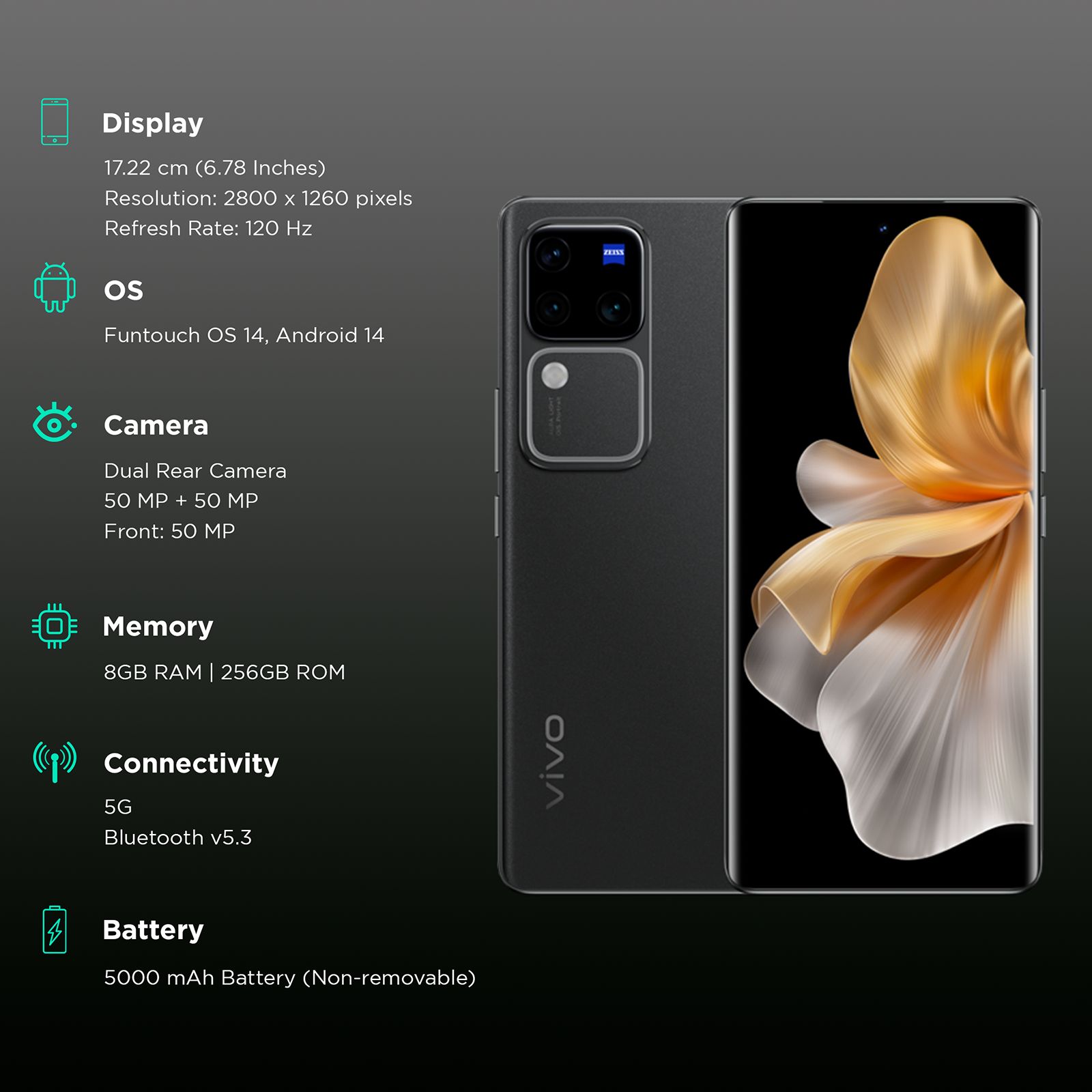 vivo V30 Pro 5G (8GB RAM, 256GB, Classic Black) vivo V30 Pro 5G (8GB RAM, 256GB, Classic Black)_3