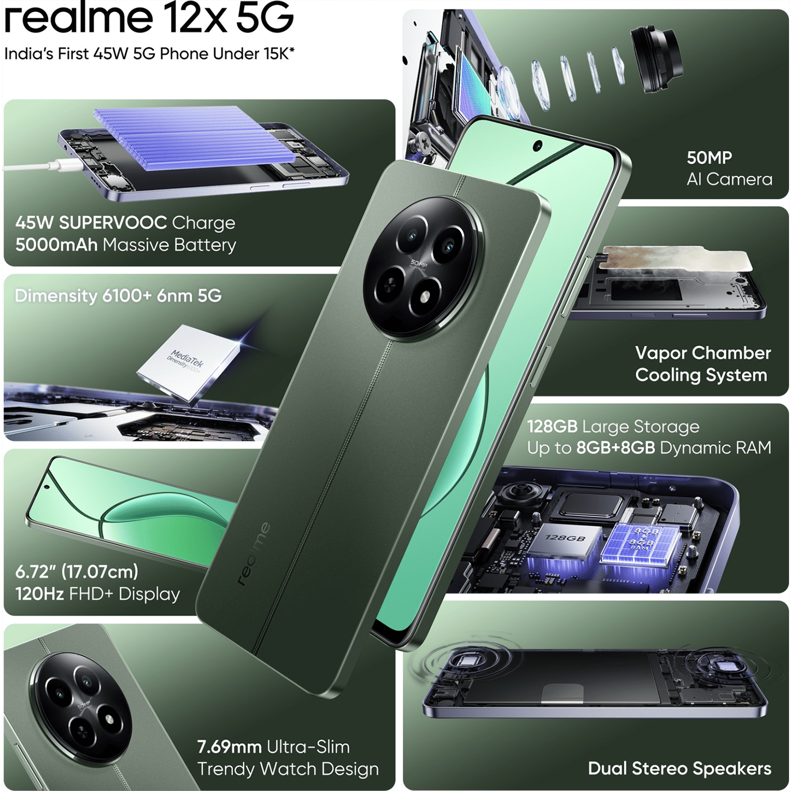 realme 12x 5G (8GB RAM, 128GB, Woodland Green) realme 12x 5G (8GB RAM, 128GB, Woodland Green)_11