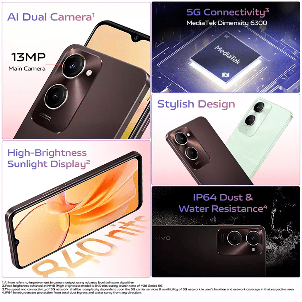 vivo Y28e 5G (4GB RAM, 128GB, Vintage Red)_15