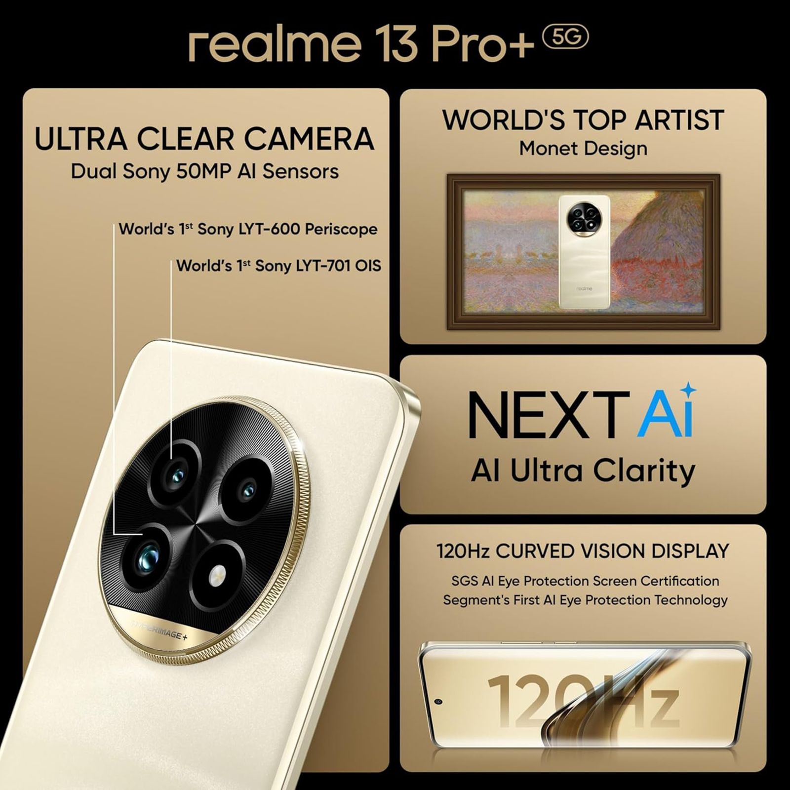 realme 13 Pro Plus 5G (12GB RAM, 512GB, Monet Gold)_15