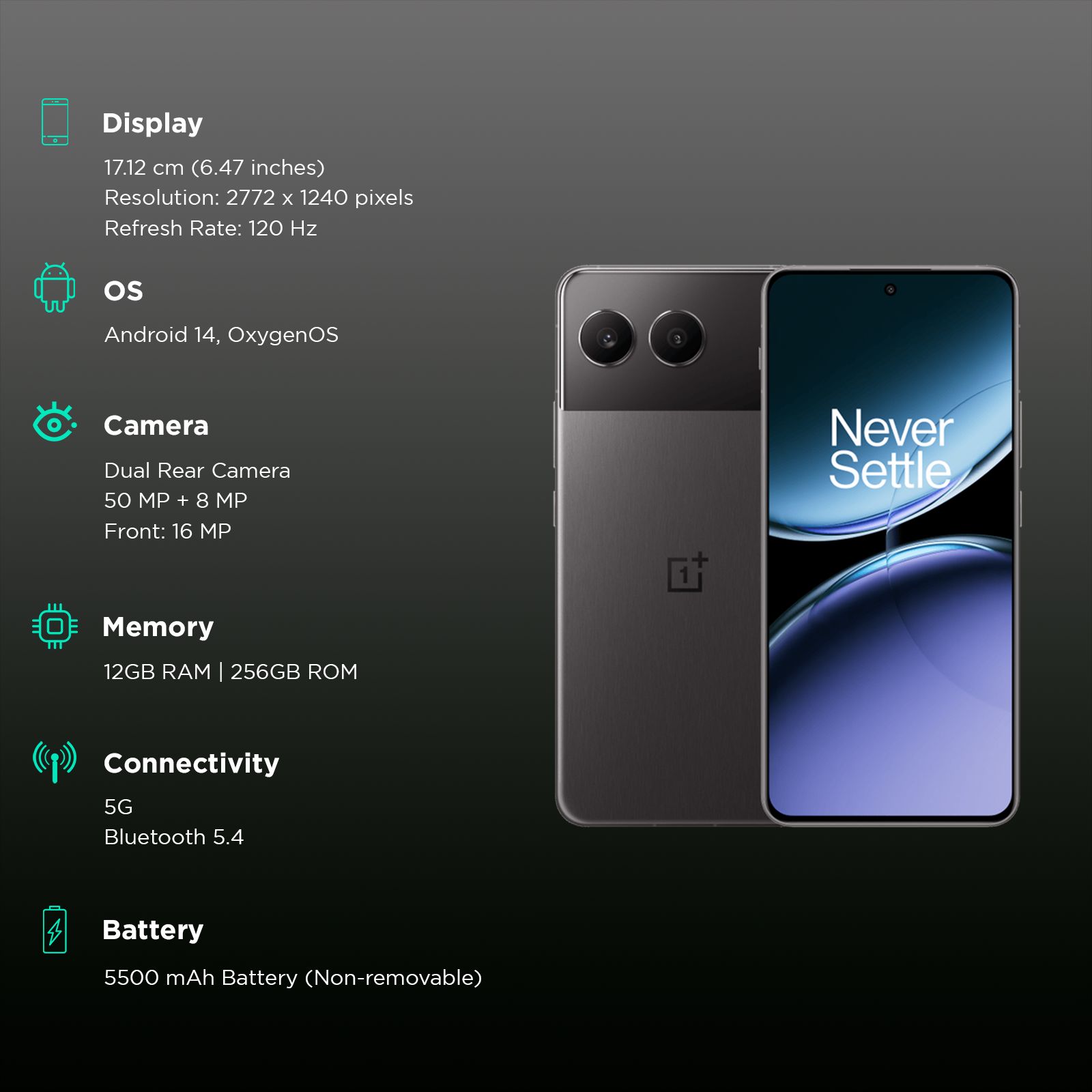 OnePlus Nord 4 5G (12GB RAM, 256GB, Obsidian Midnight)_3