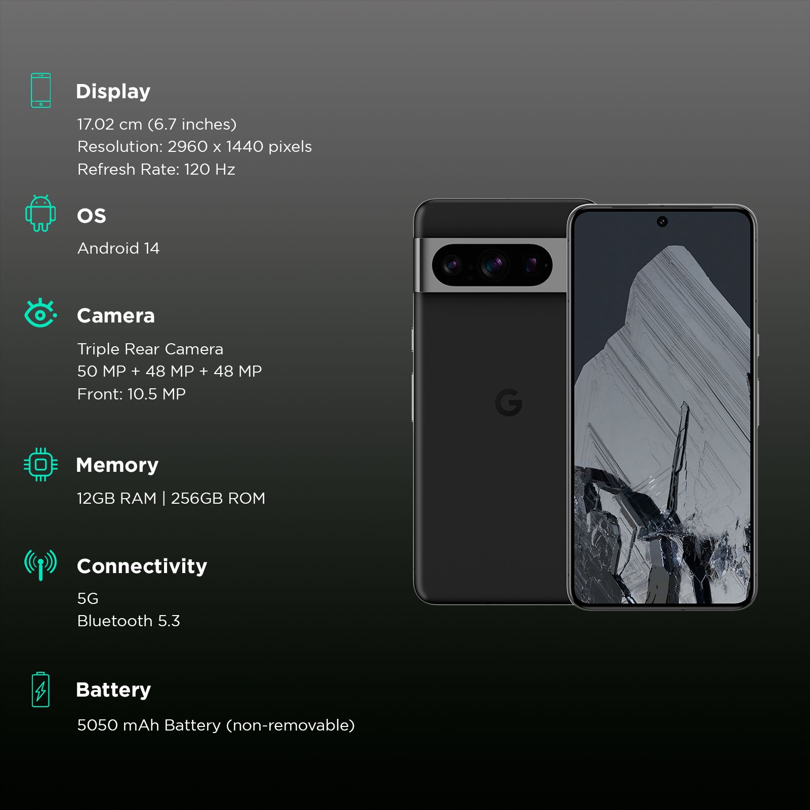 Google Pixel 8 Pro 5G (12GB RAM, 256GB, Obsidian)_3