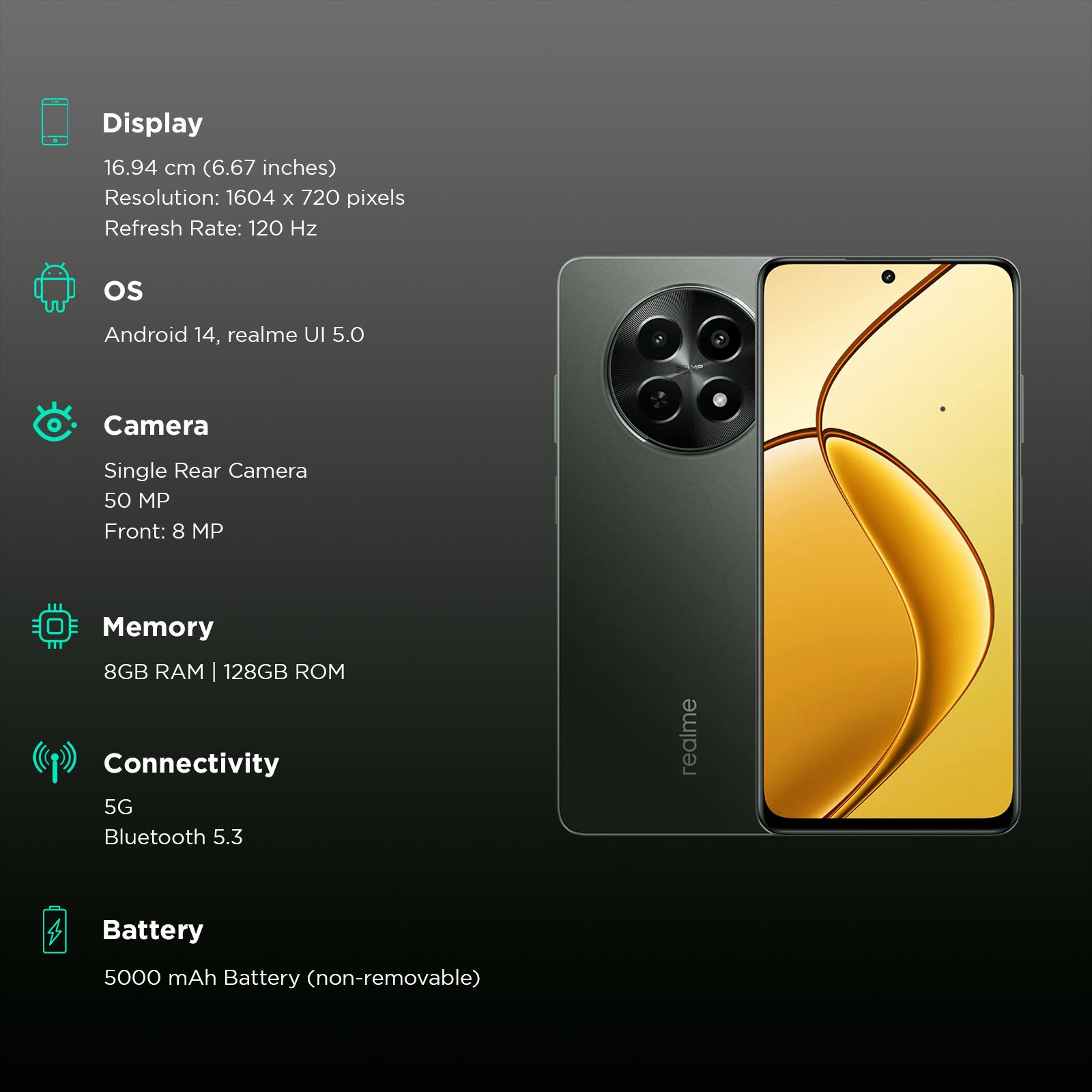 realme C65 5G (8GB RAM, 128GB, Glowing Black)_3