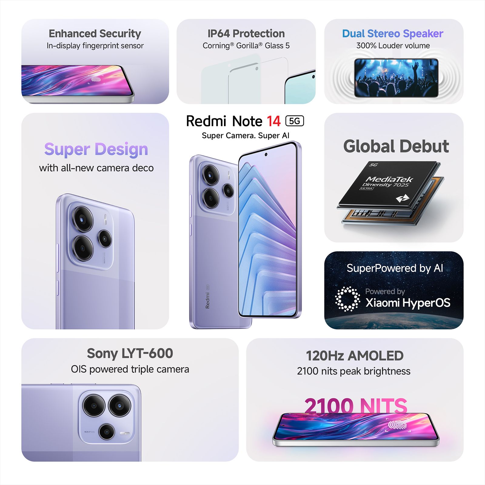 Redmi Note 14 5G (8GB RAM, 256GB, Phantom Purple) Redmi Note 14 5G (8GB RAM, 256GB, Phantom Purple)_10