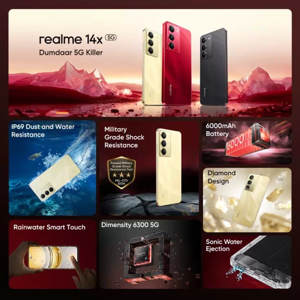 realme 14x 5G (6GB RAM, 128GB, Golden Glow) realme 14x 5G (6GB RAM, 128GB, Golden Glow)_8
