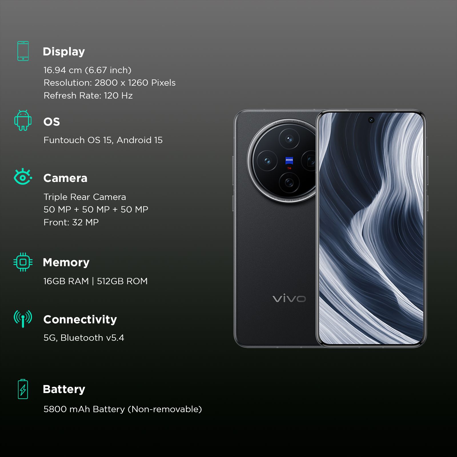 vivo X200 5G (16GB RAM, 512GB, Cosmos Black)_3
