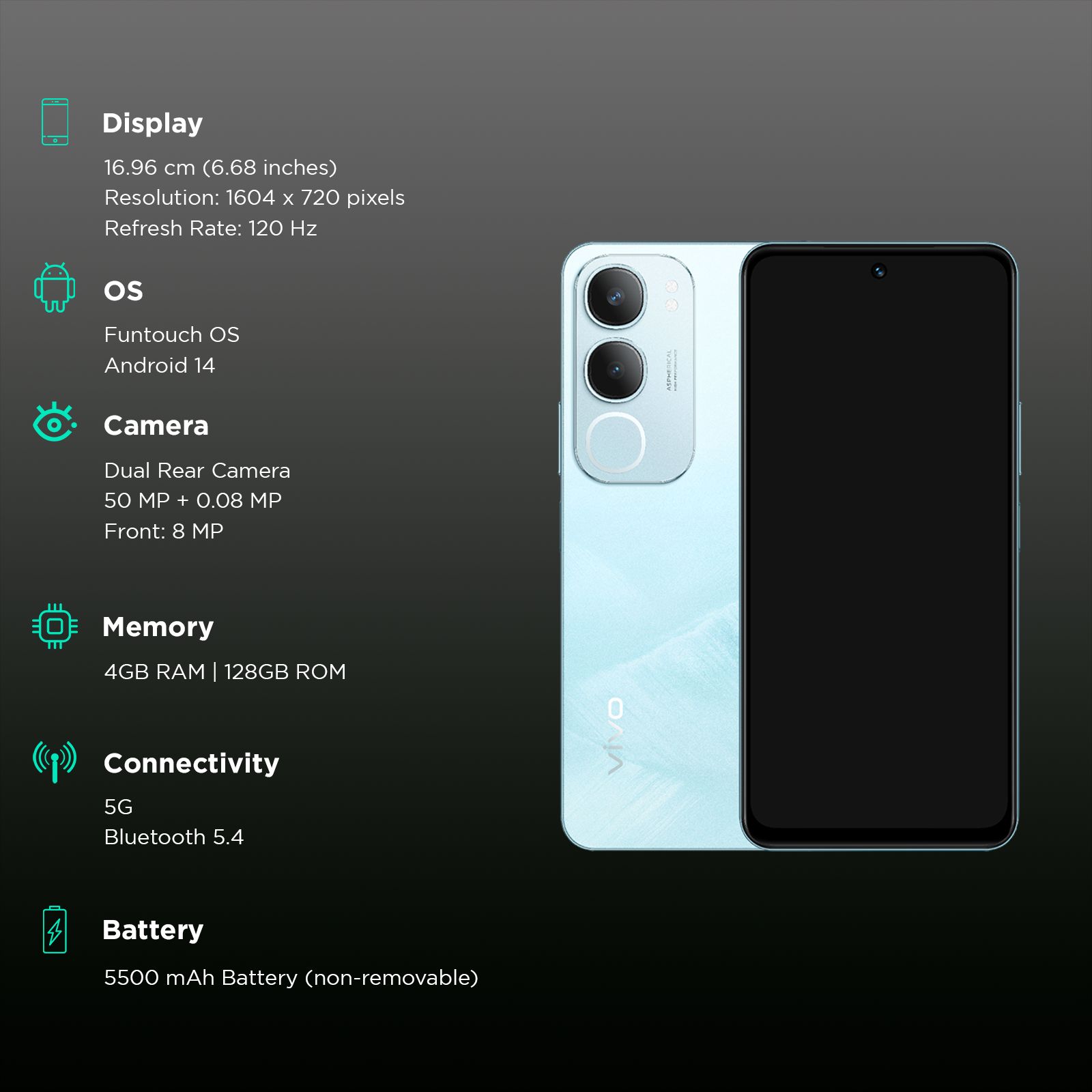 vivo Y29 5G (4GB RAM, 128GB, Glacier Blue) vivo Y29 5G (4GB RAM, 128GB, Glacier Blue)_3