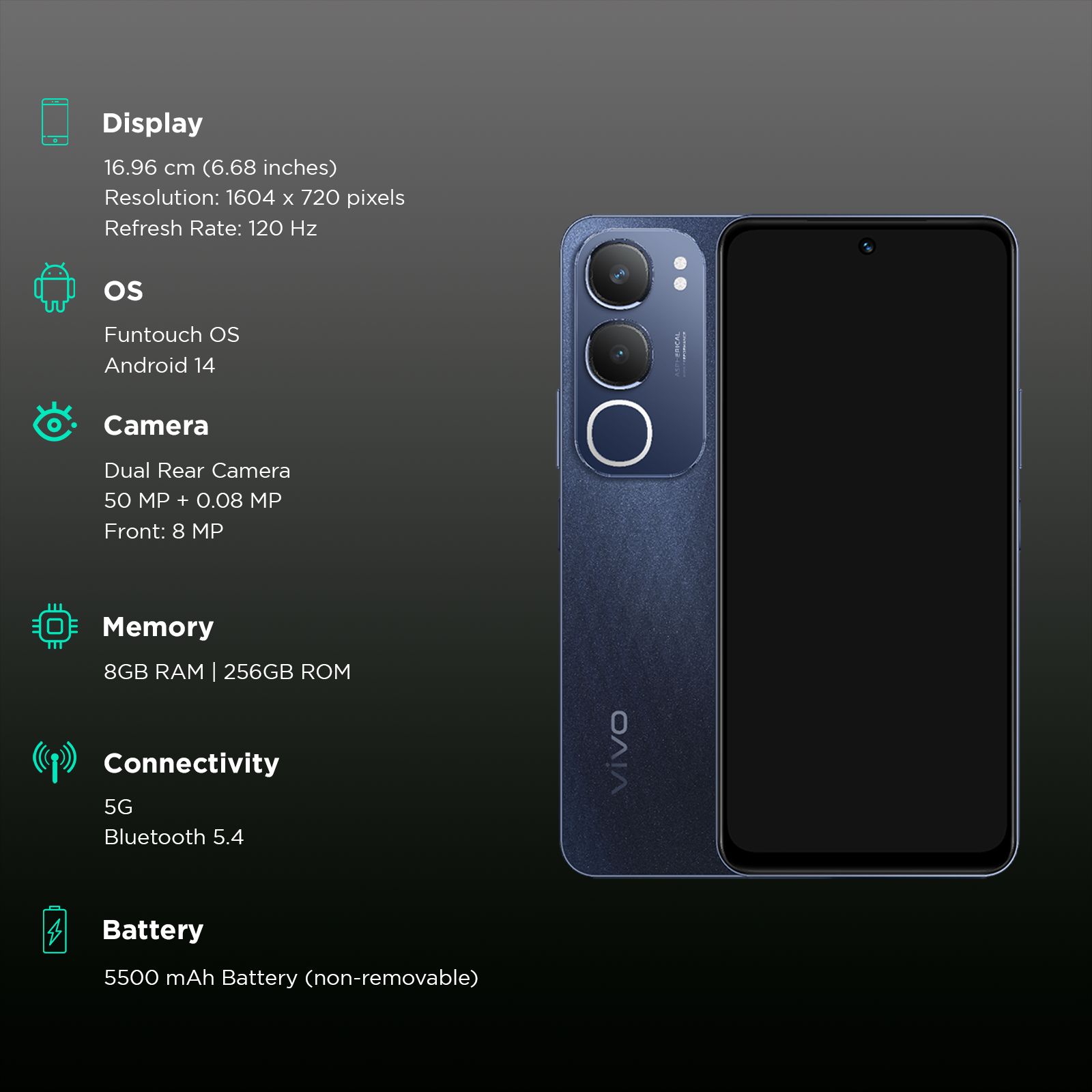 vivo Y29 5G (8GB RAM, 256GB, Diamond Black)_3