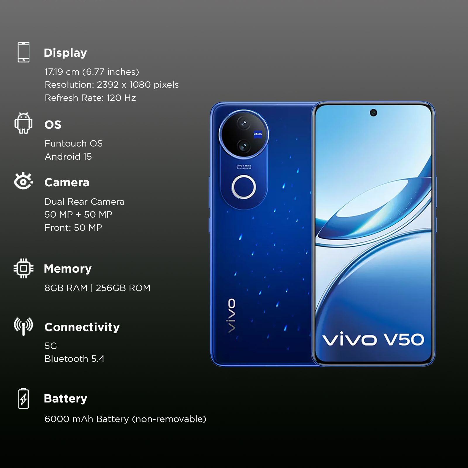 vivo V50 5G (8GB RAM, 256GB, Starry Night)_3
