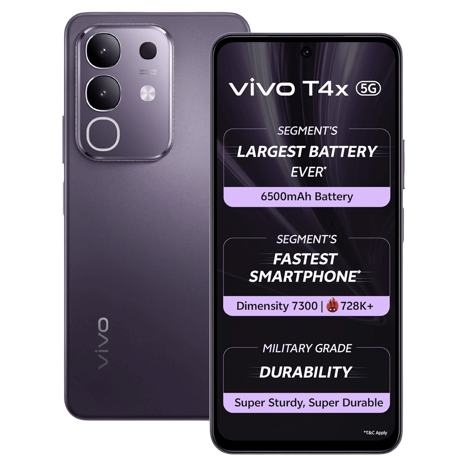 vivo T4x 5G (6GB RAM, 128GB, Pronto Purple) vivo T4x 5G (6GB RAM, 128GB, Pronto Purple)_1