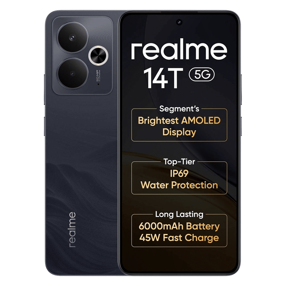 realme 14T 5G (8GB RAM, 256GB, Obsidian Black) realme 14T 5G (8GB RAM, 256GB, Obsidian Black)_1