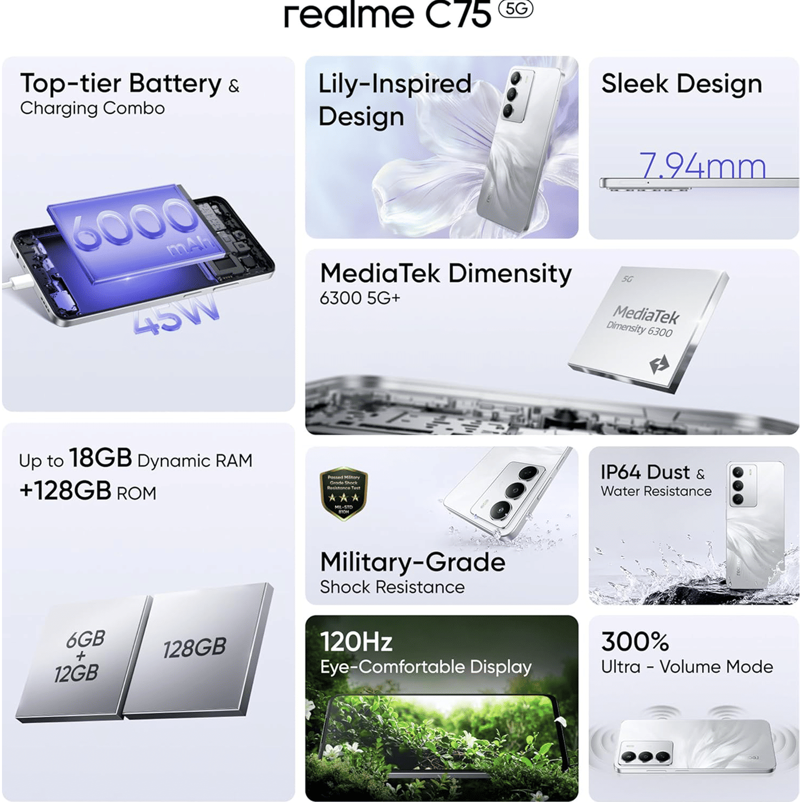 realme C75 5G (6GB RAM, 128GB, Lily White) realme C75 5G (6GB RAM, 128GB, Lily White)_11