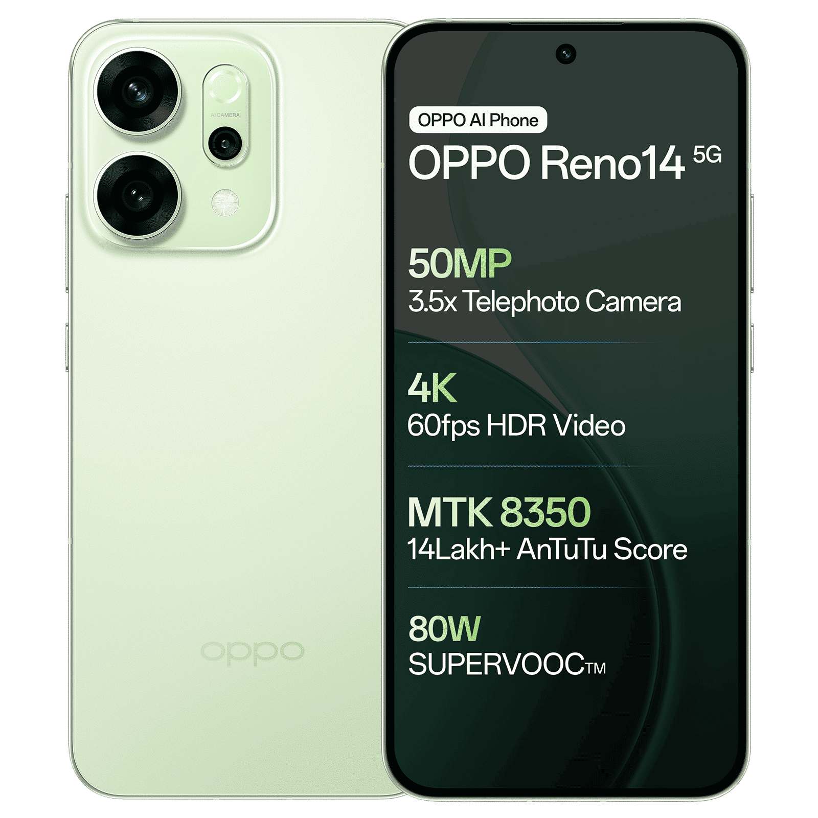 oppo Reno 14 5G (12GB RAM, 256GB, Mint Green) oppo Reno 14 5G (12GB RAM, 256GB, Mint Green)_1