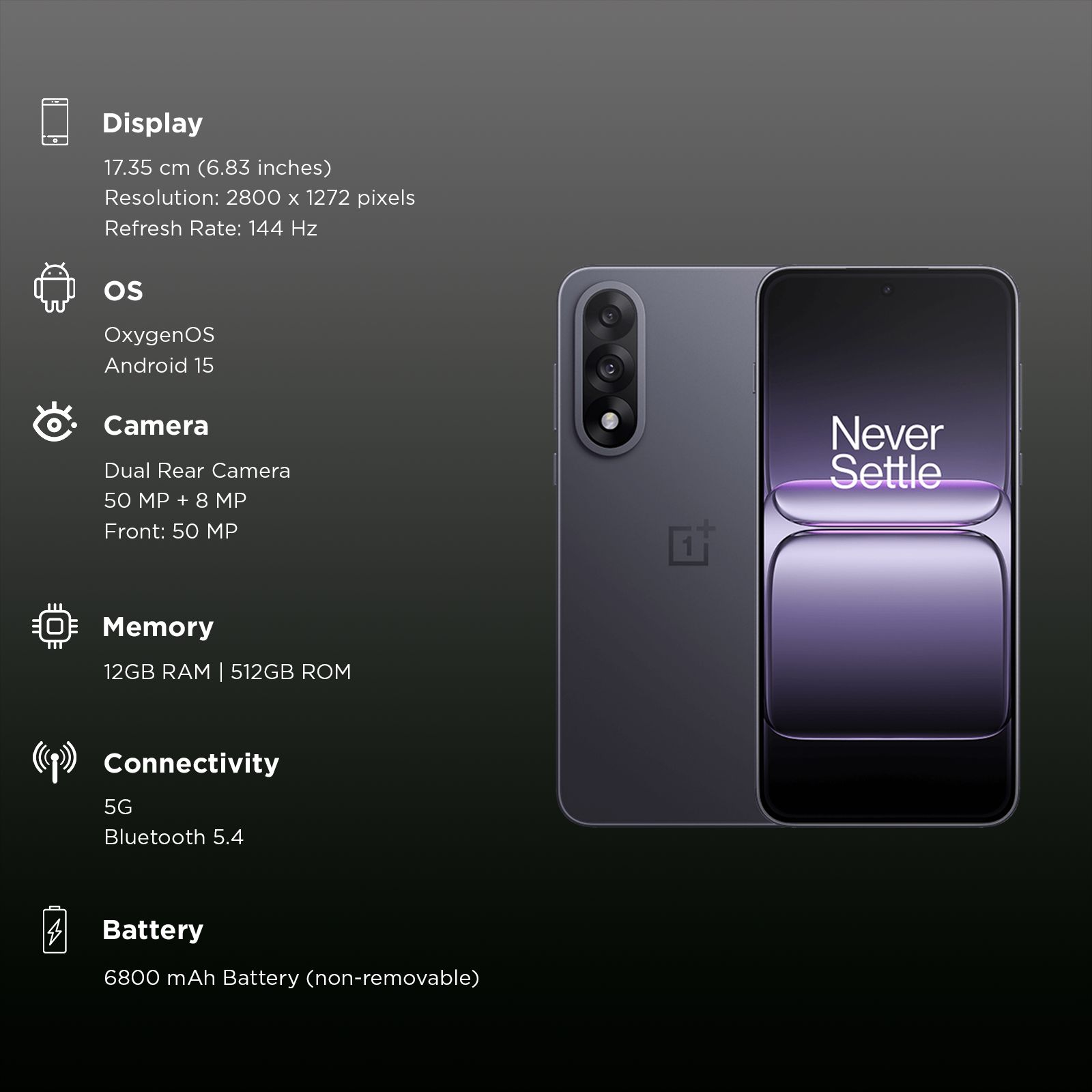 OnePlus Nord 5 5G (12GB RAM, 512GB, Phantom Grey)_3