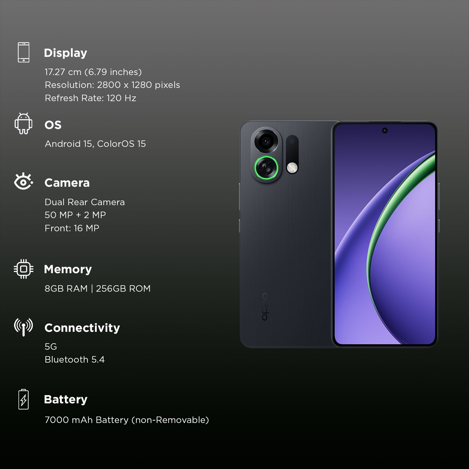 oppo K13 Turbo Pro 5G (8GB RAM, 256GB, Midnight Maverick) oppo K13 Turbo Pro 5G (8GB RAM, 256GB, Midnight Maverick)_3