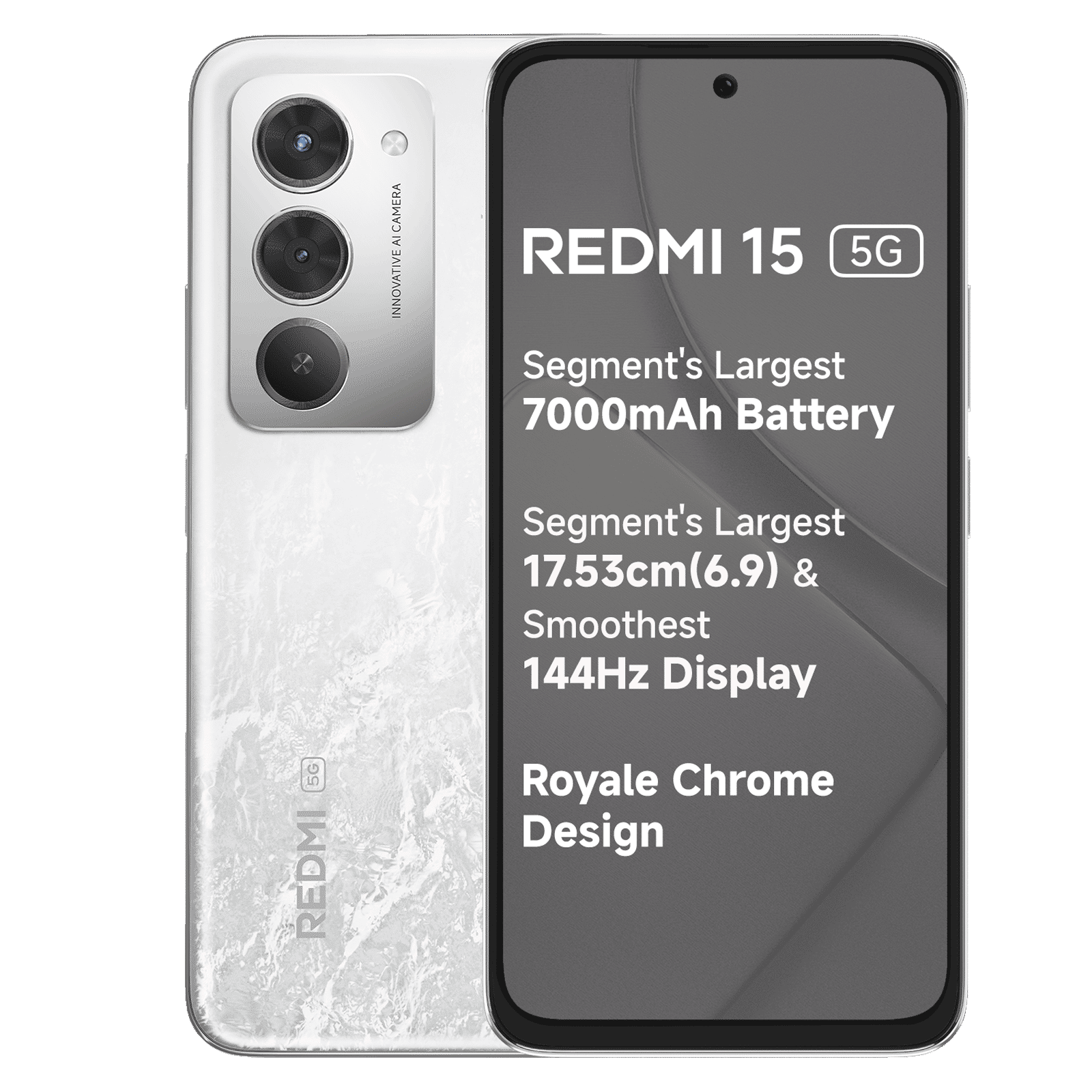 Redmi 15 5G (8GB RAM, 128GB, Frosted White) Redmi 15 5G (8GB RAM, 128GB, Frosted White)_1