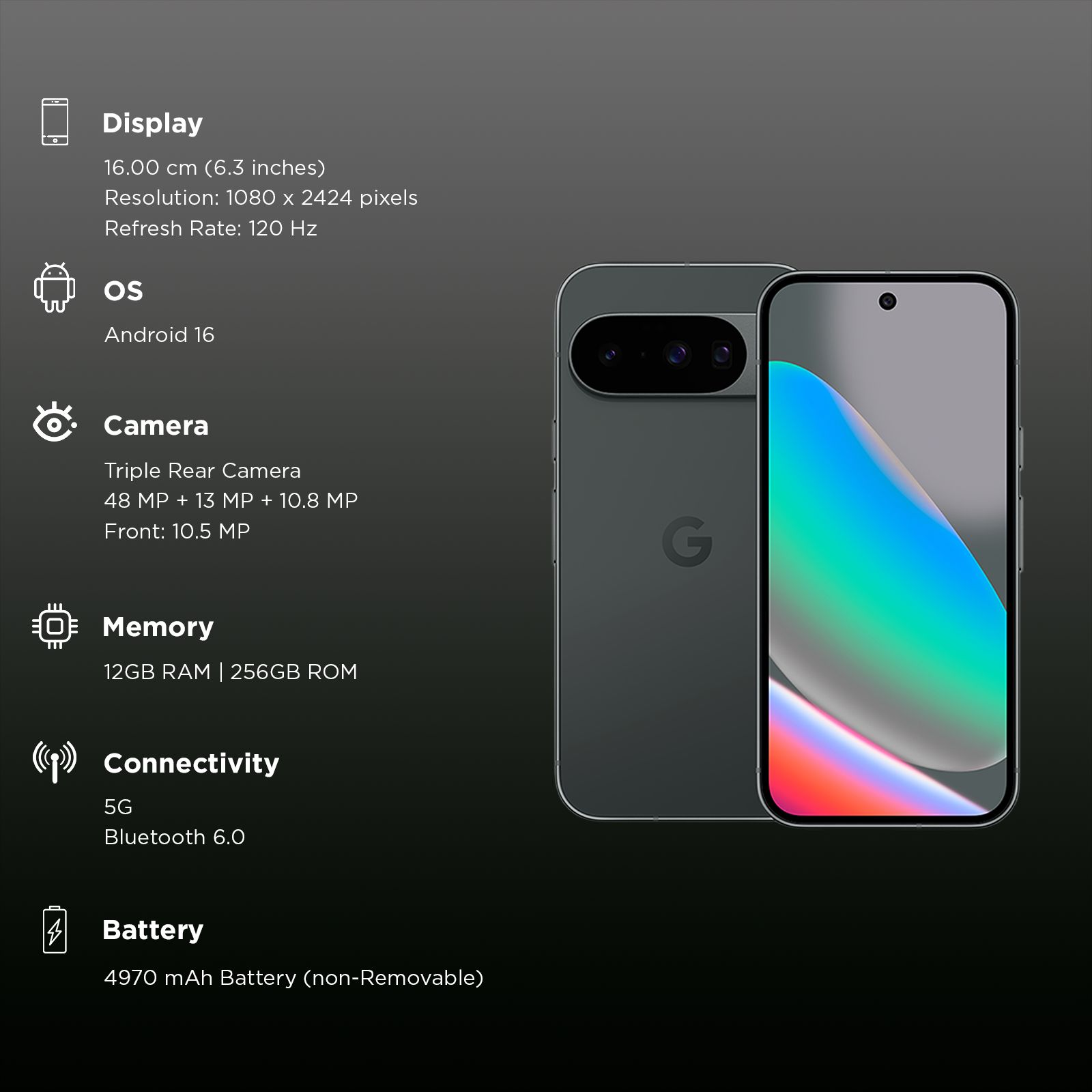 Google Pixel 10 5G (12GB RAM, 256GB, Obsidian)_3